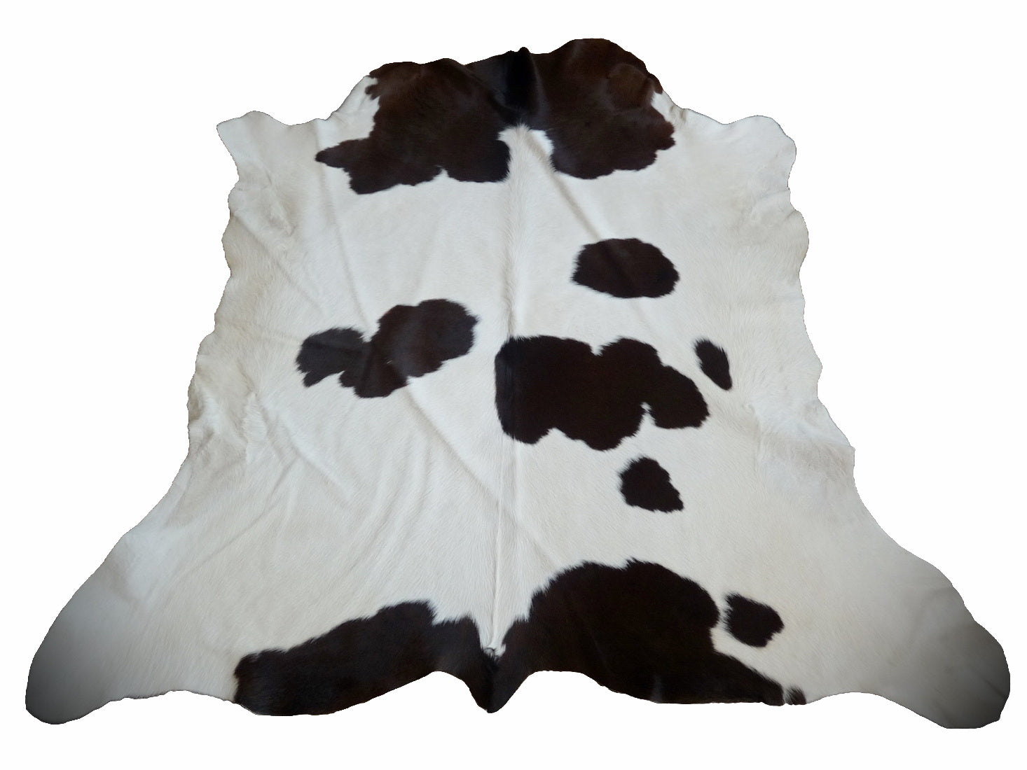 Kuhfell weiss - braun 125x145cm #643