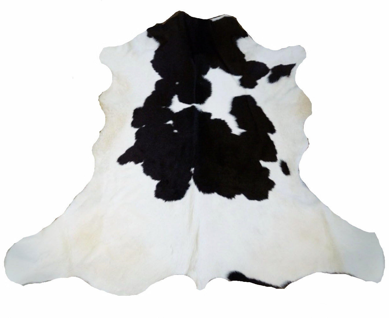 Kuhfell weiss - braun 125x130cm #660