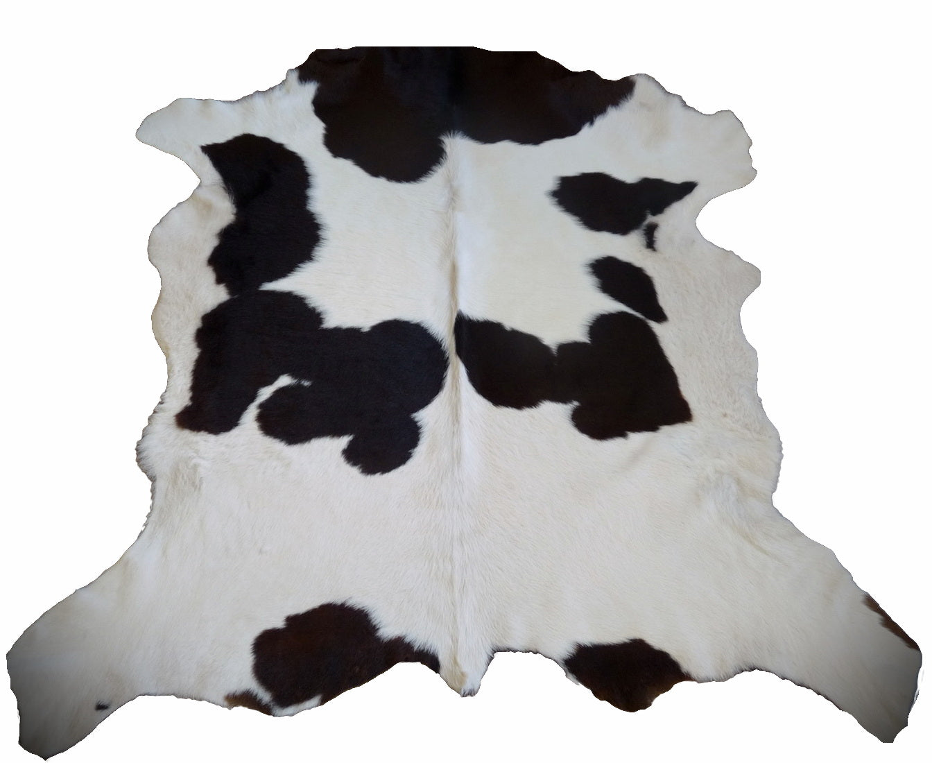 Kuhfell weiss - braun 145x135cm #686