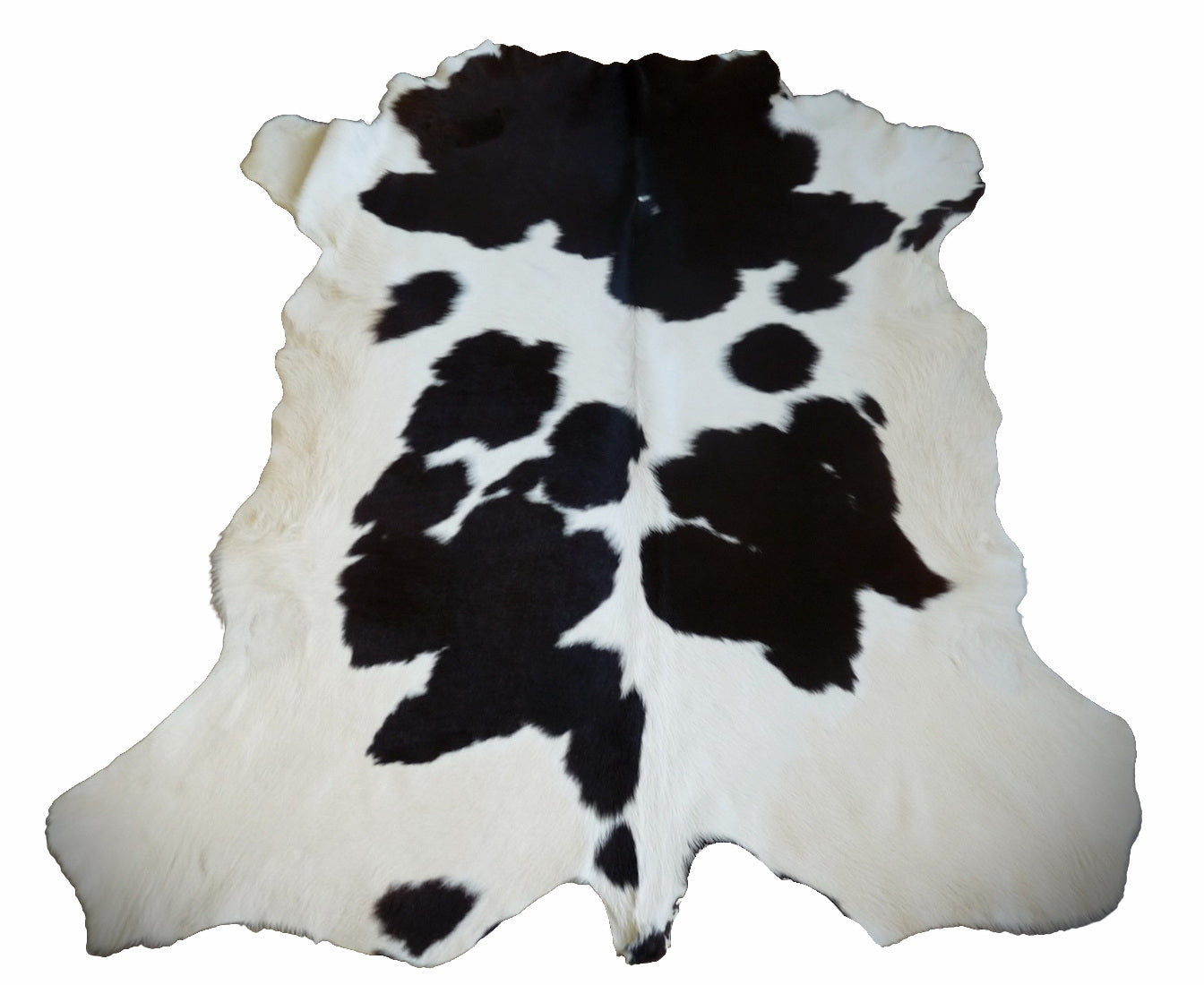 Kuhfell weiss - braun 125x120cm #687