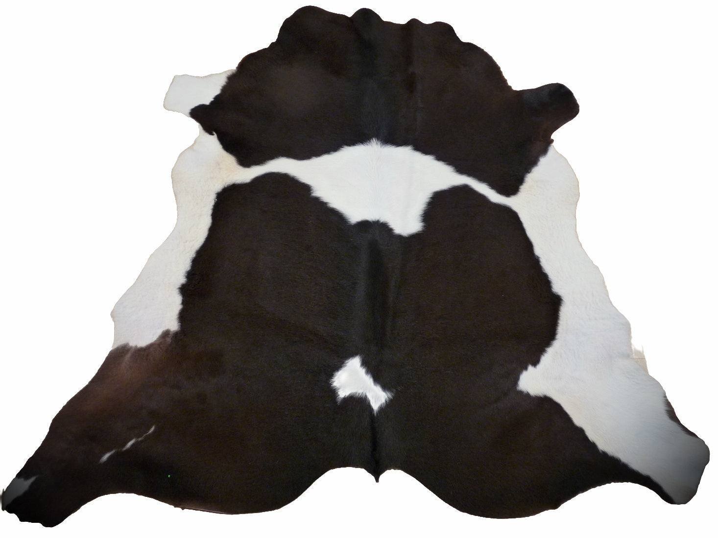 Kuhfell weiss - braun 155x165cm #700