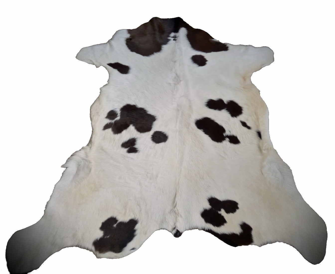 Kuhfell weiss - braun 140x135cm #719