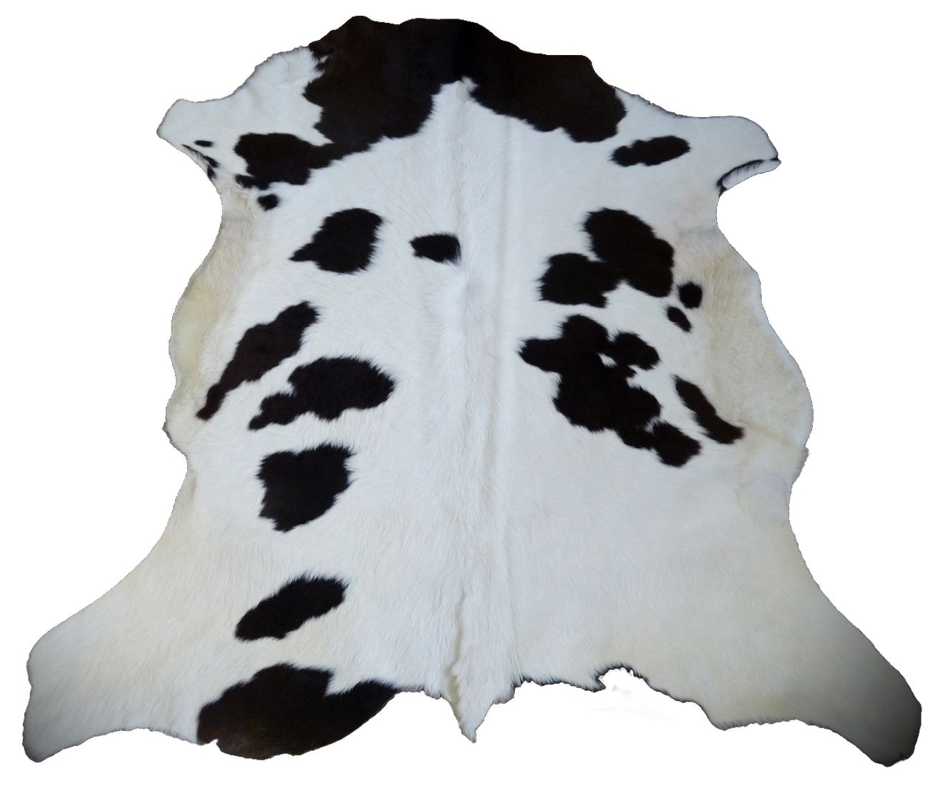 Kuhfell weiss - braun 140x125cm #741