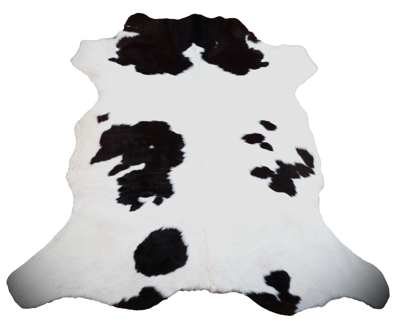 Kuhfell weiss - schwarz 127x117cm #754