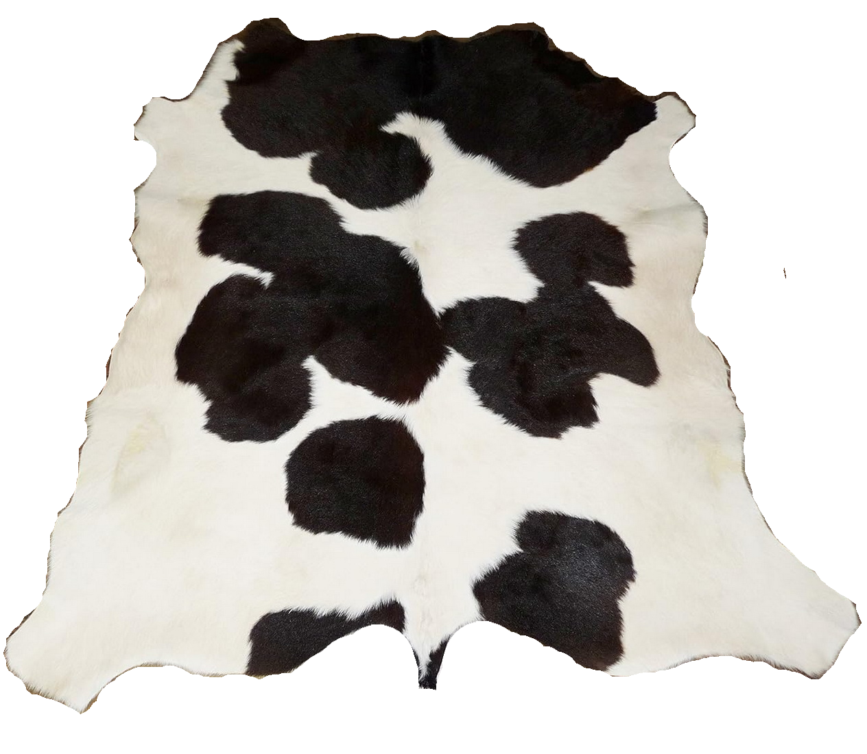 Kuhfell weiss - braun 125x125cm #775