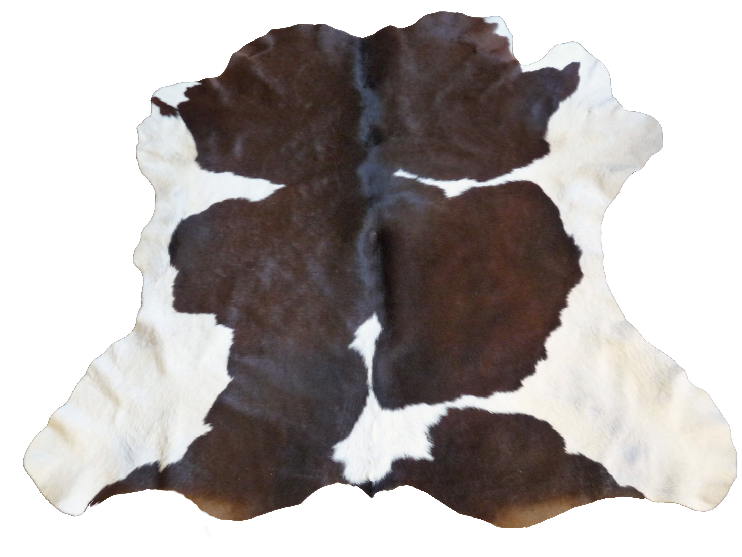 Kuhfell weiss - braun 130x136cm #804