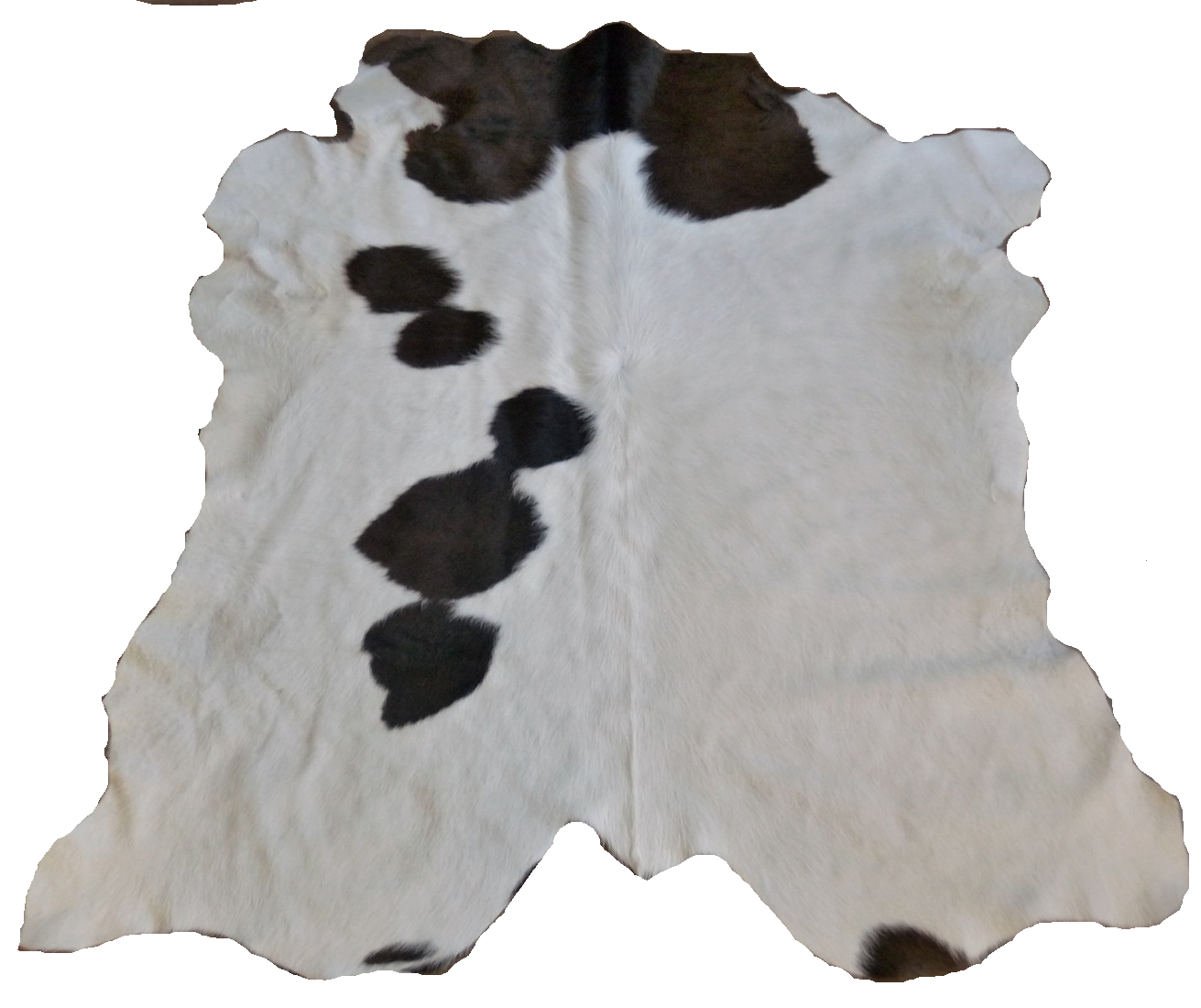 Kuhfell weiss - braun 135x125cm #809