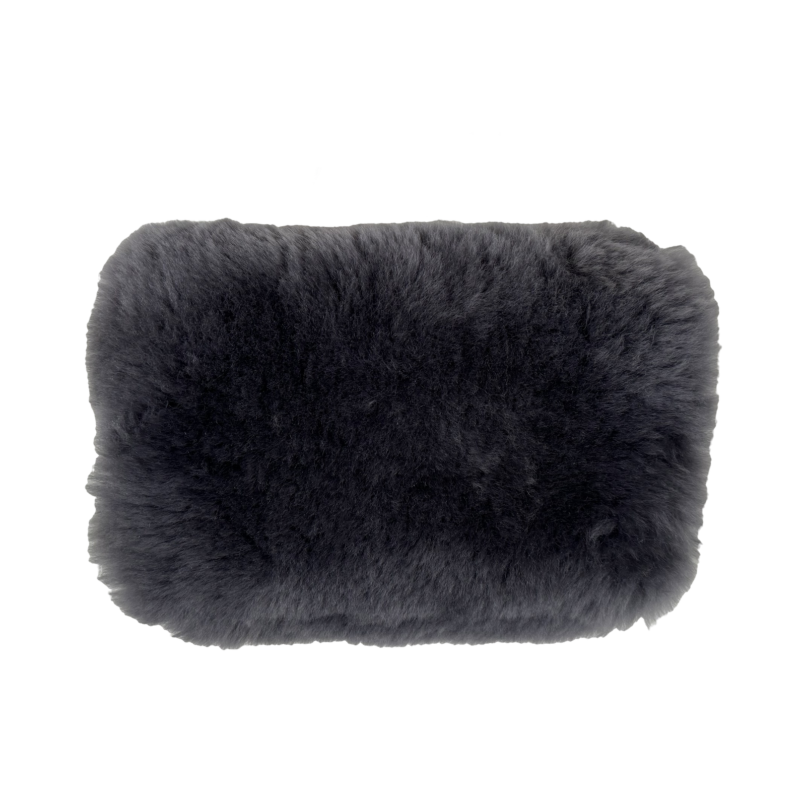 MEIWITT® Handwärmer Muff aus echtem Lammfell dunkelgrau