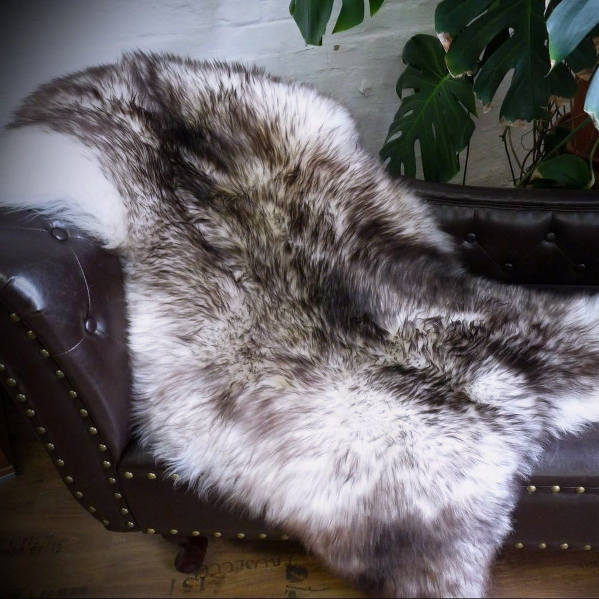 MEIWITT® Lammfell, Schaffell weiss - taupe