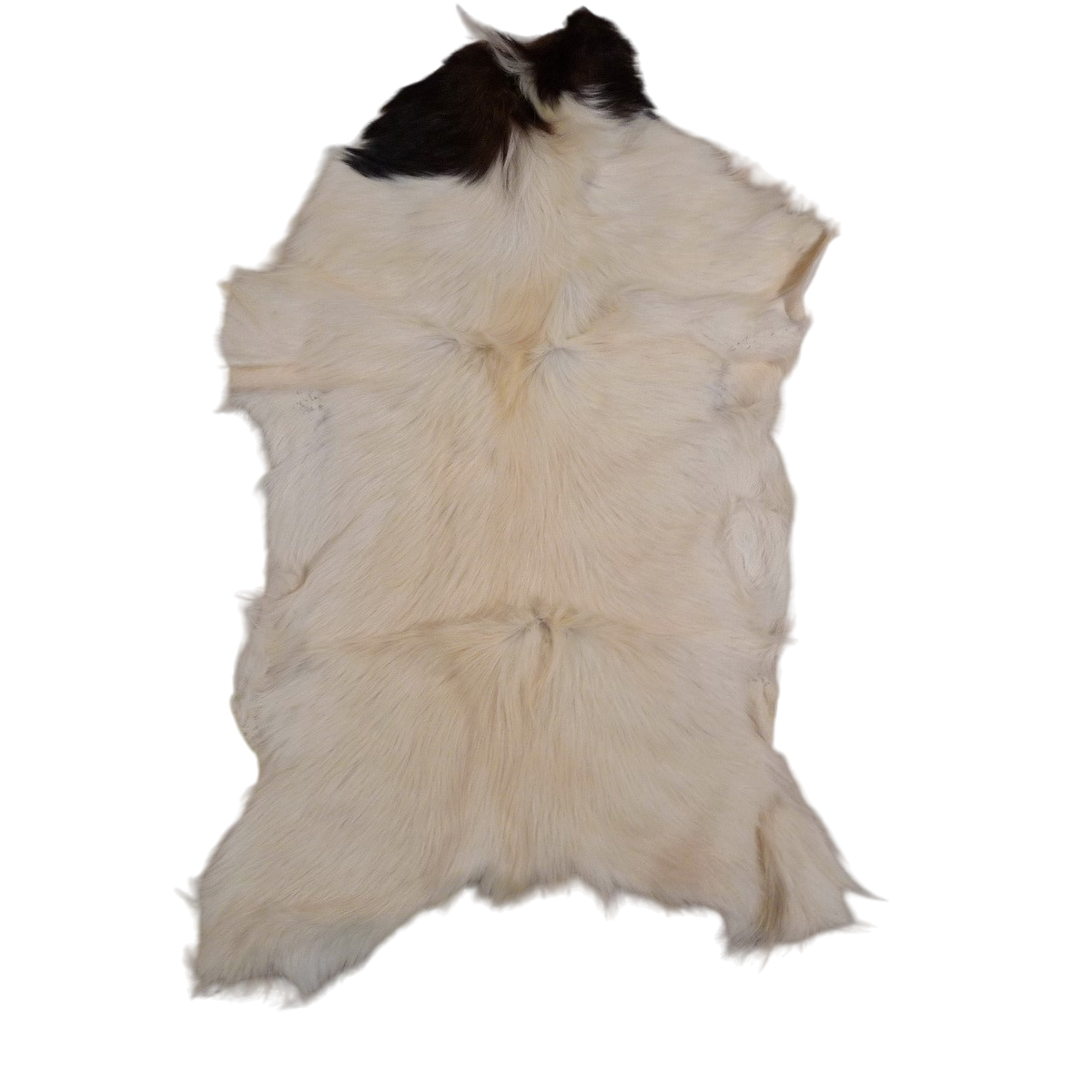 Ziegenfell weiss-braun 105x60cm #146