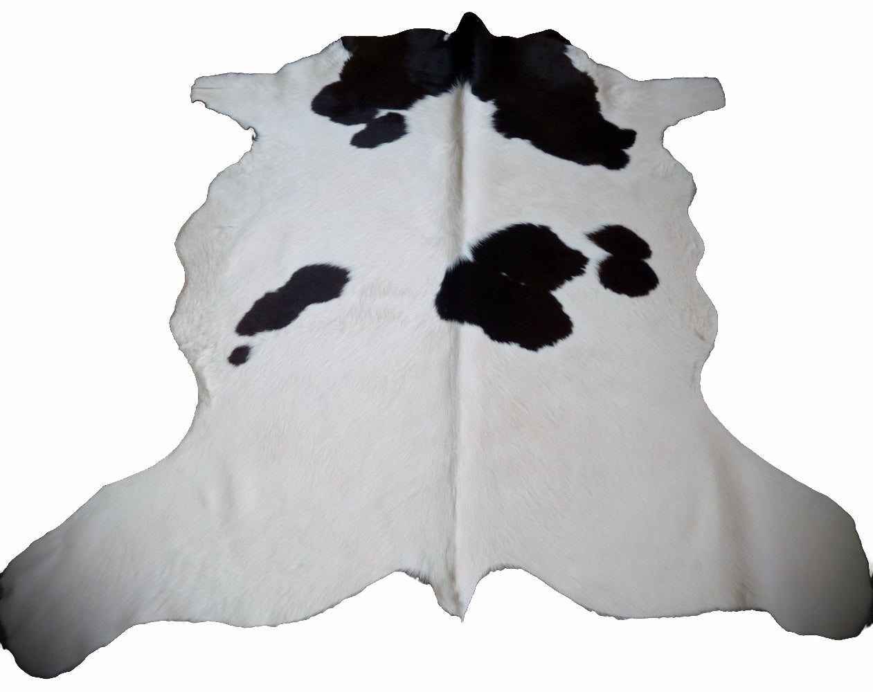 Kuhfell weiss - braun 140x147cm #521