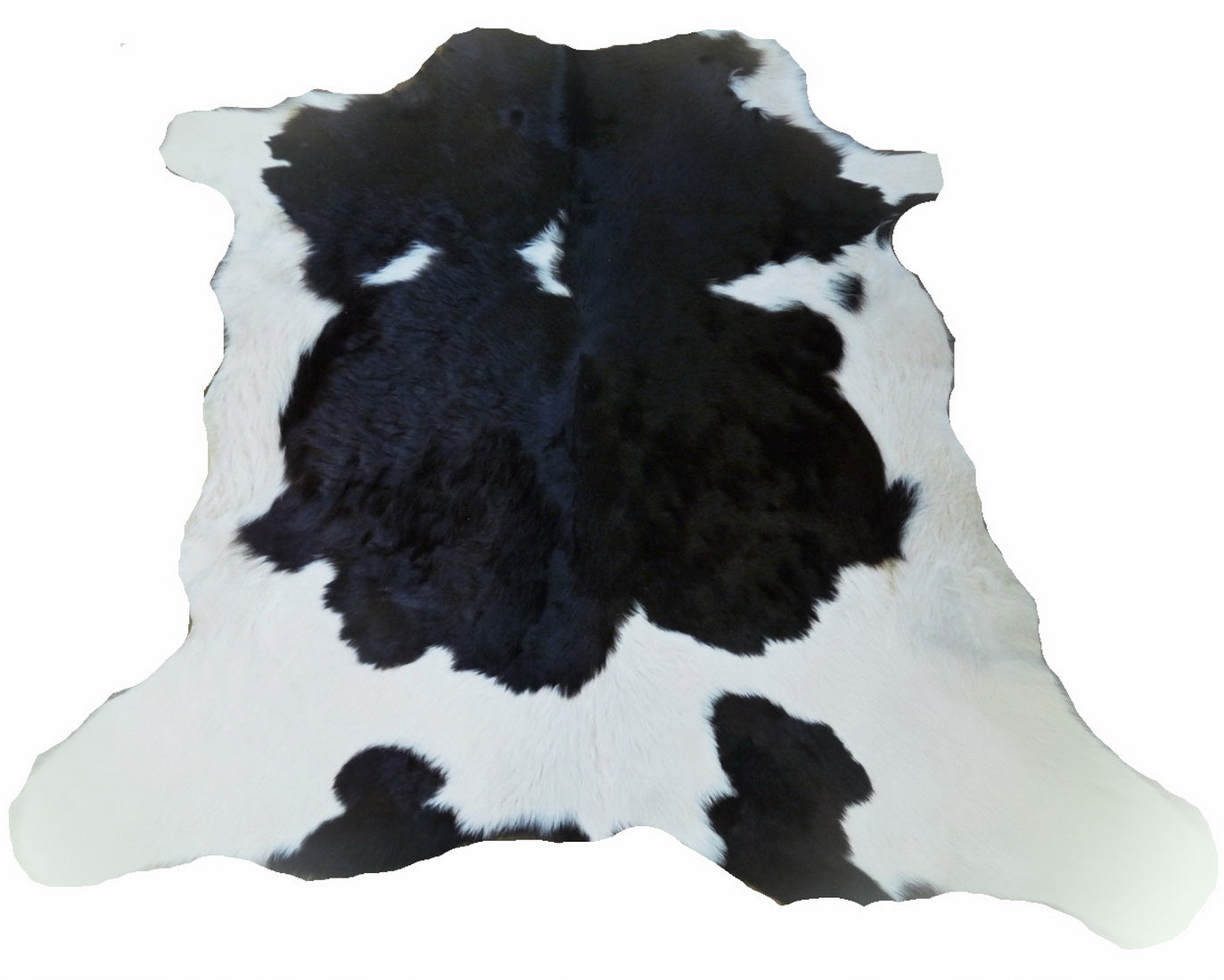 Kuhfell weiss - braun 135x135cm #731