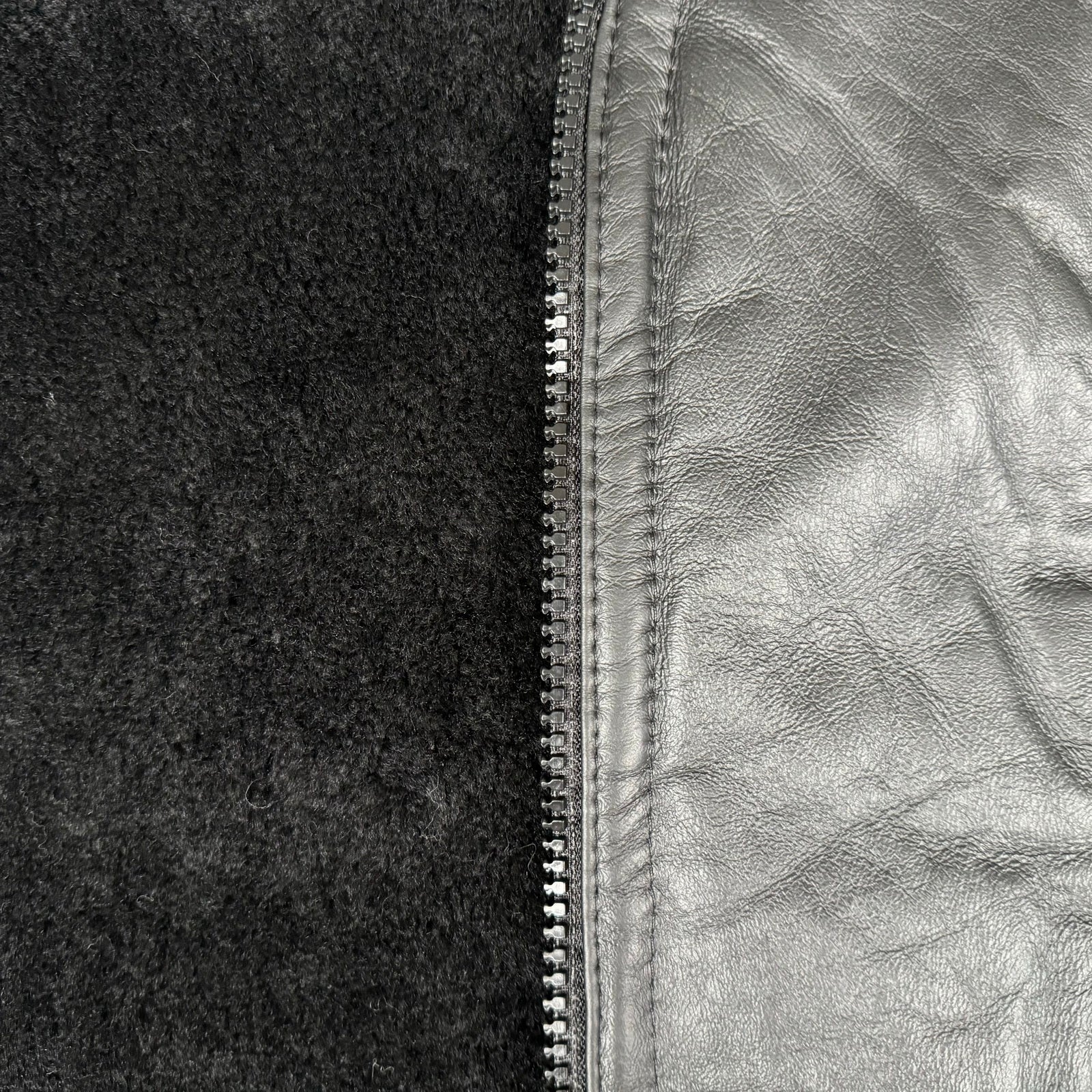 Herren Lammfell Lederweste schwarz Modell I