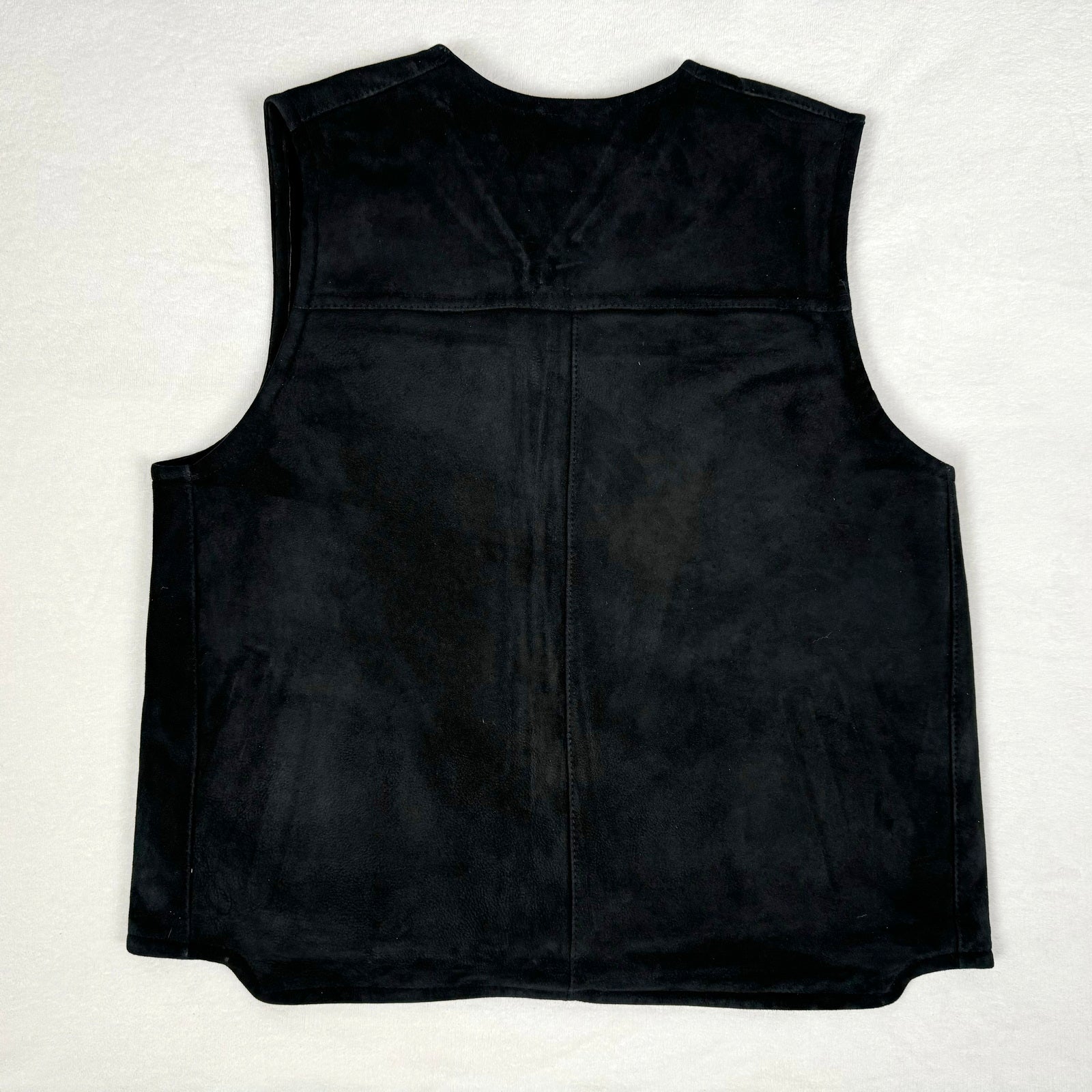 Herren Lammfell Lederweste schwarz Modell II