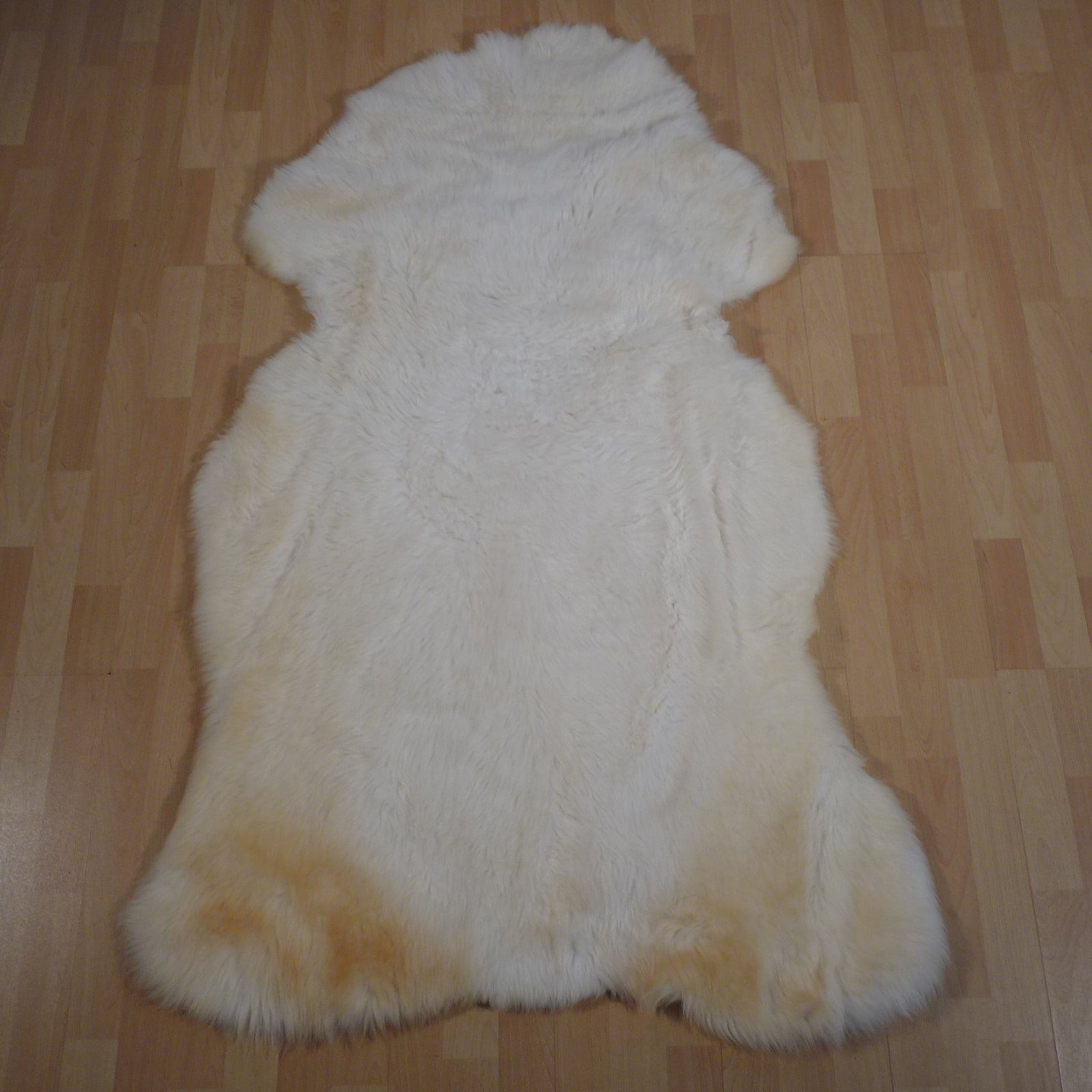 Exklusives Unikat Schaffell weiß - beige 160x100cm #15826