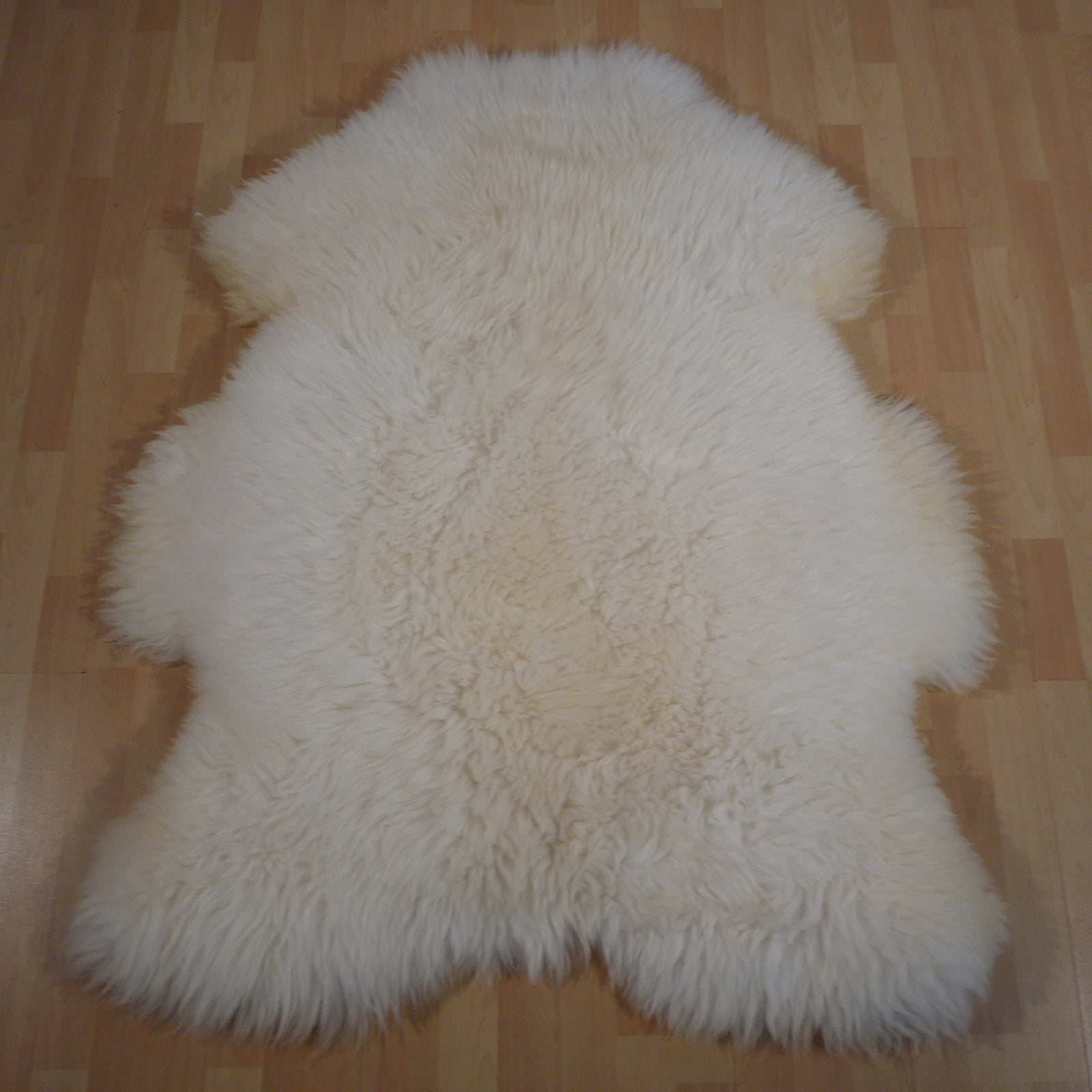 Exklusives Unikat Schaffell weiß - beige 140x110cm #15836
