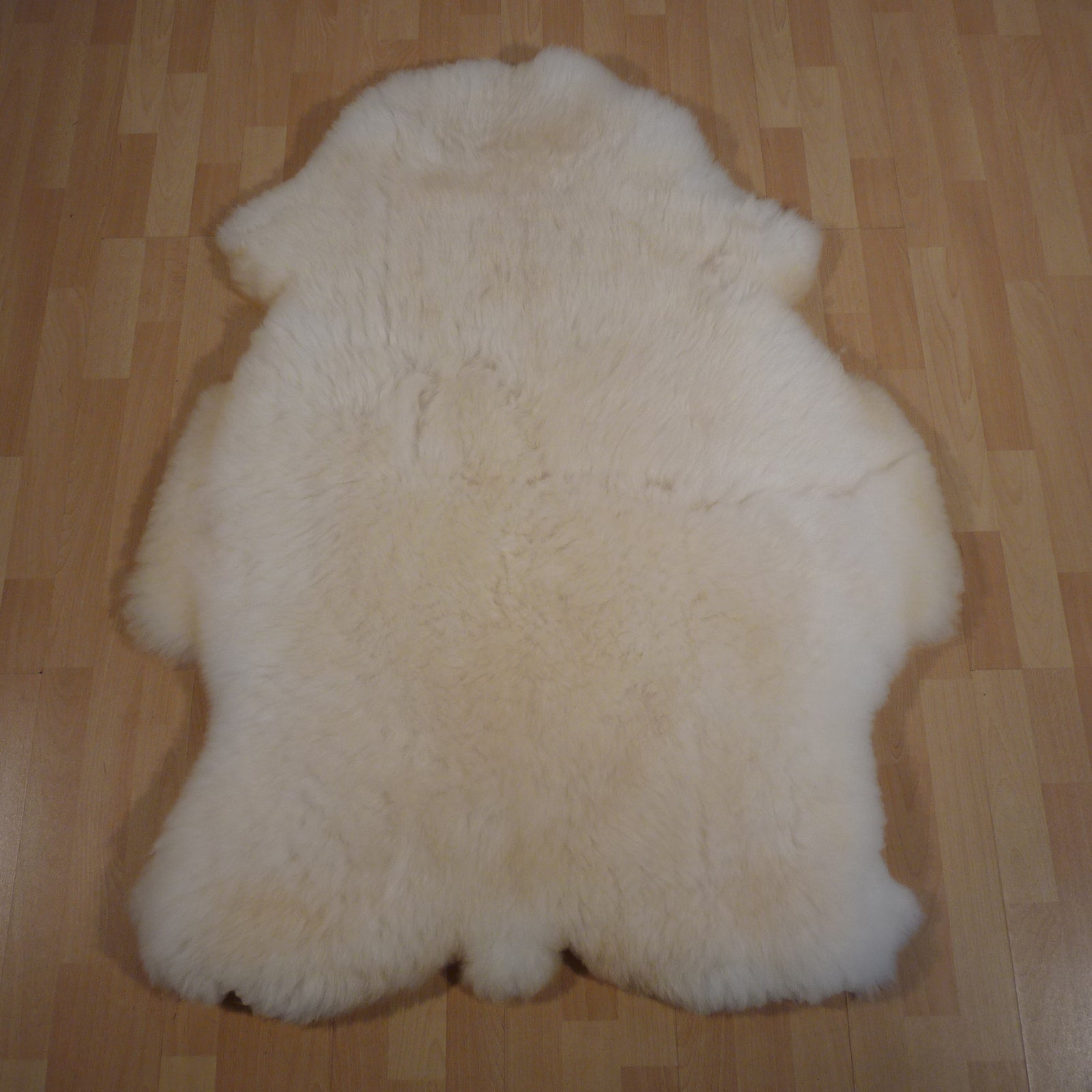 Exklusives Unikat Schaffell weiß - beige 130x100cm #15837