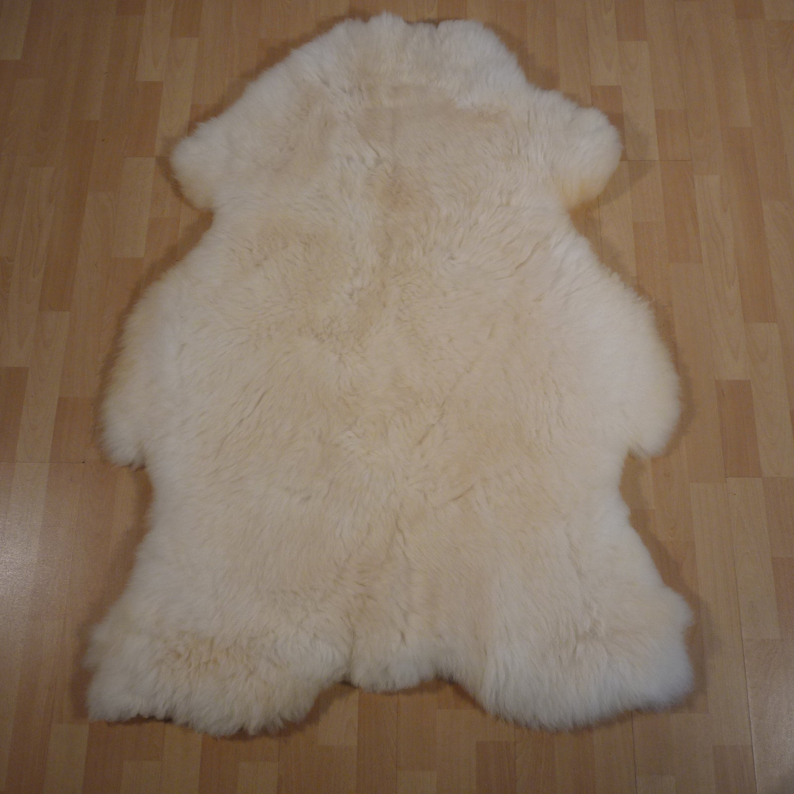 Exklusives Unikat Schaffell weiß - beige 140x100cm #15838