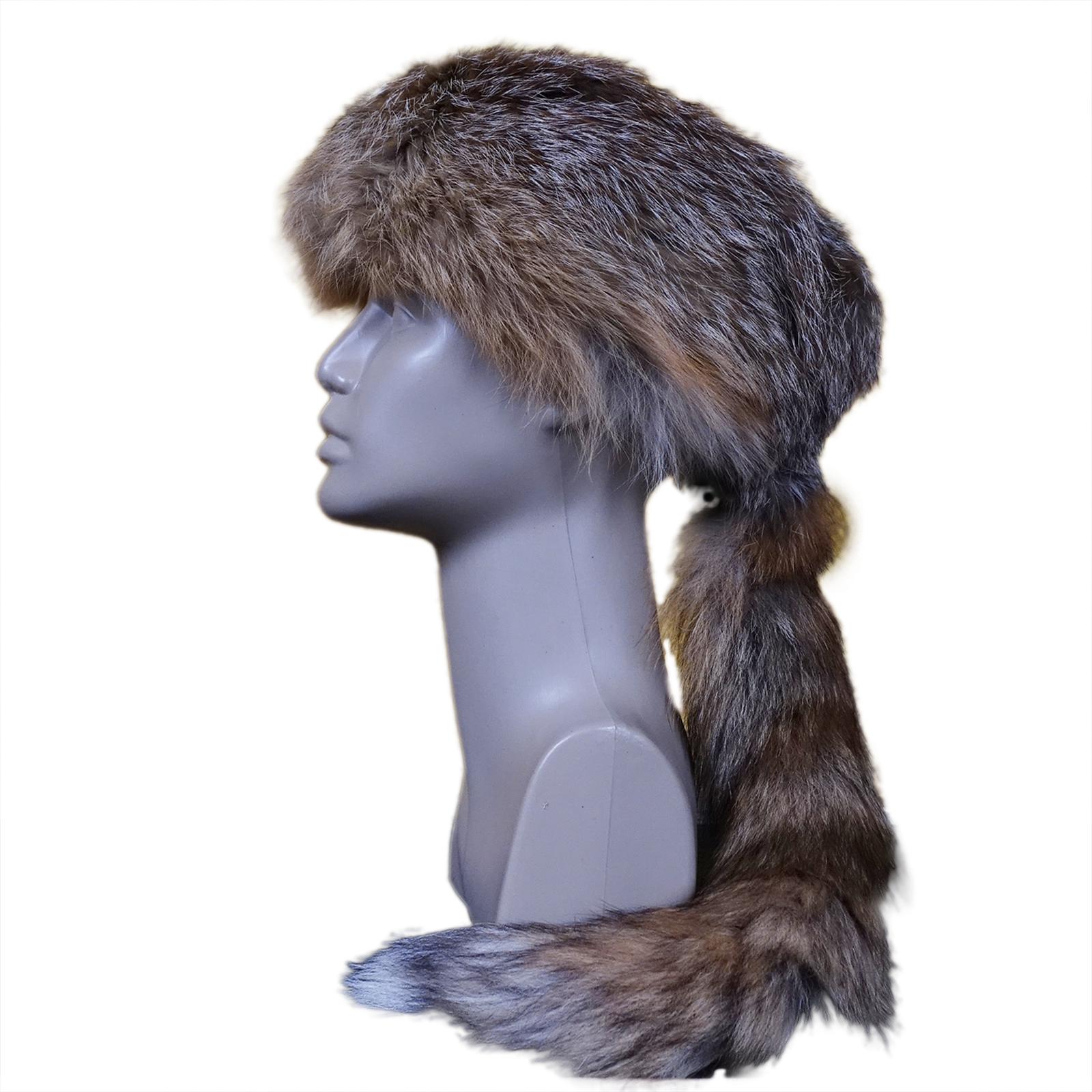 Echte Pelzmütze / Trappermütze aus Rotfuchs