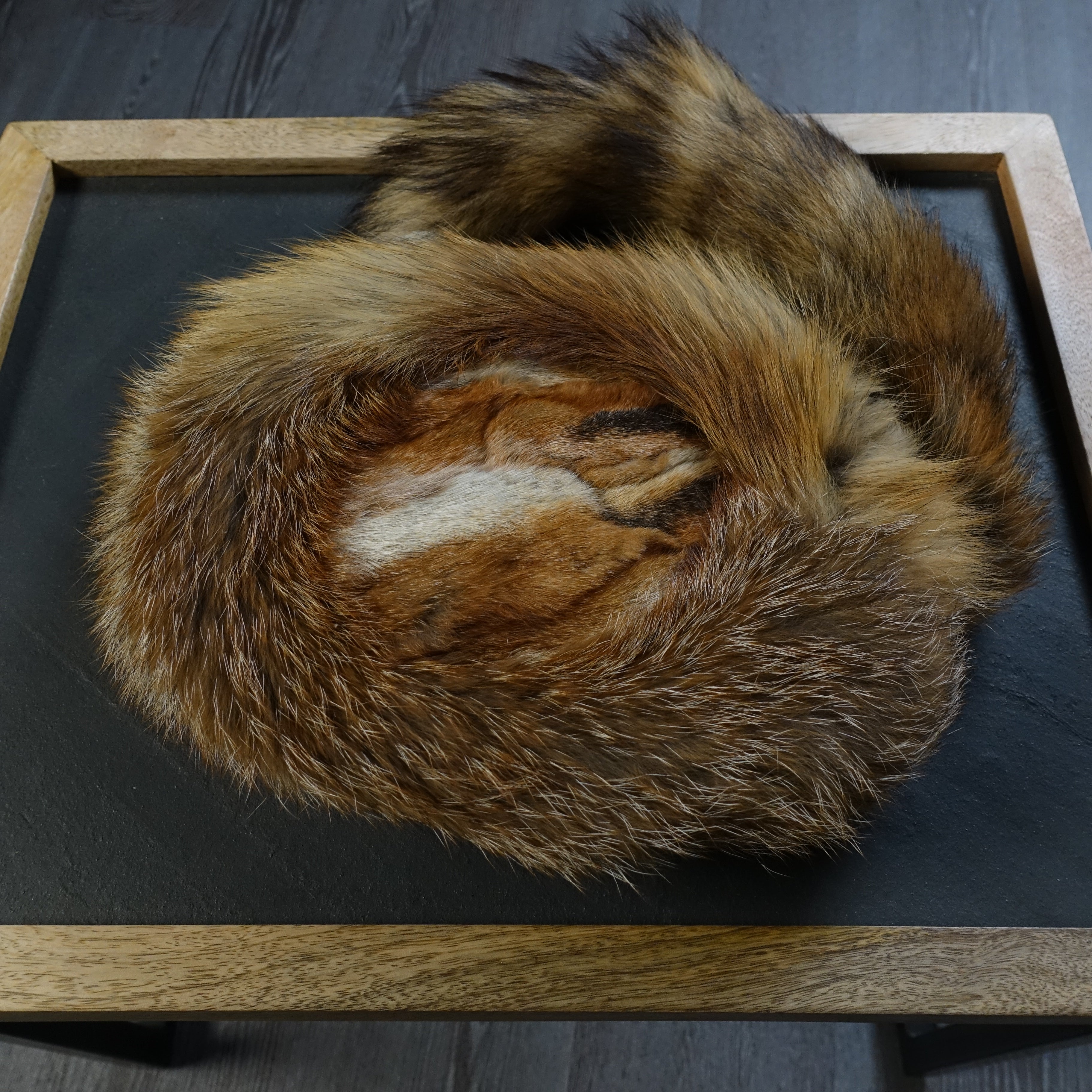 Echte Pelzmütze / Trappermütze aus Rotfuchs