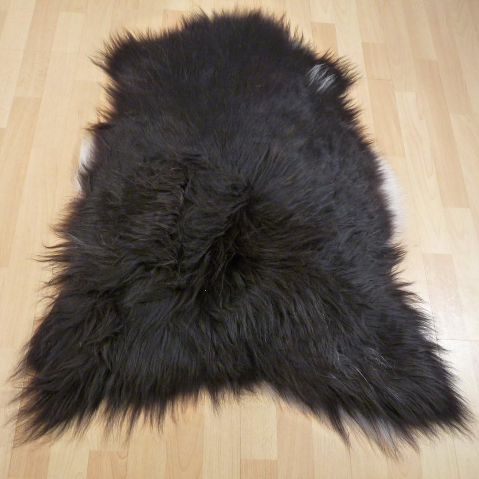Exklusives Unikat Islandschaffell braun - weiß 100x80cm #10367