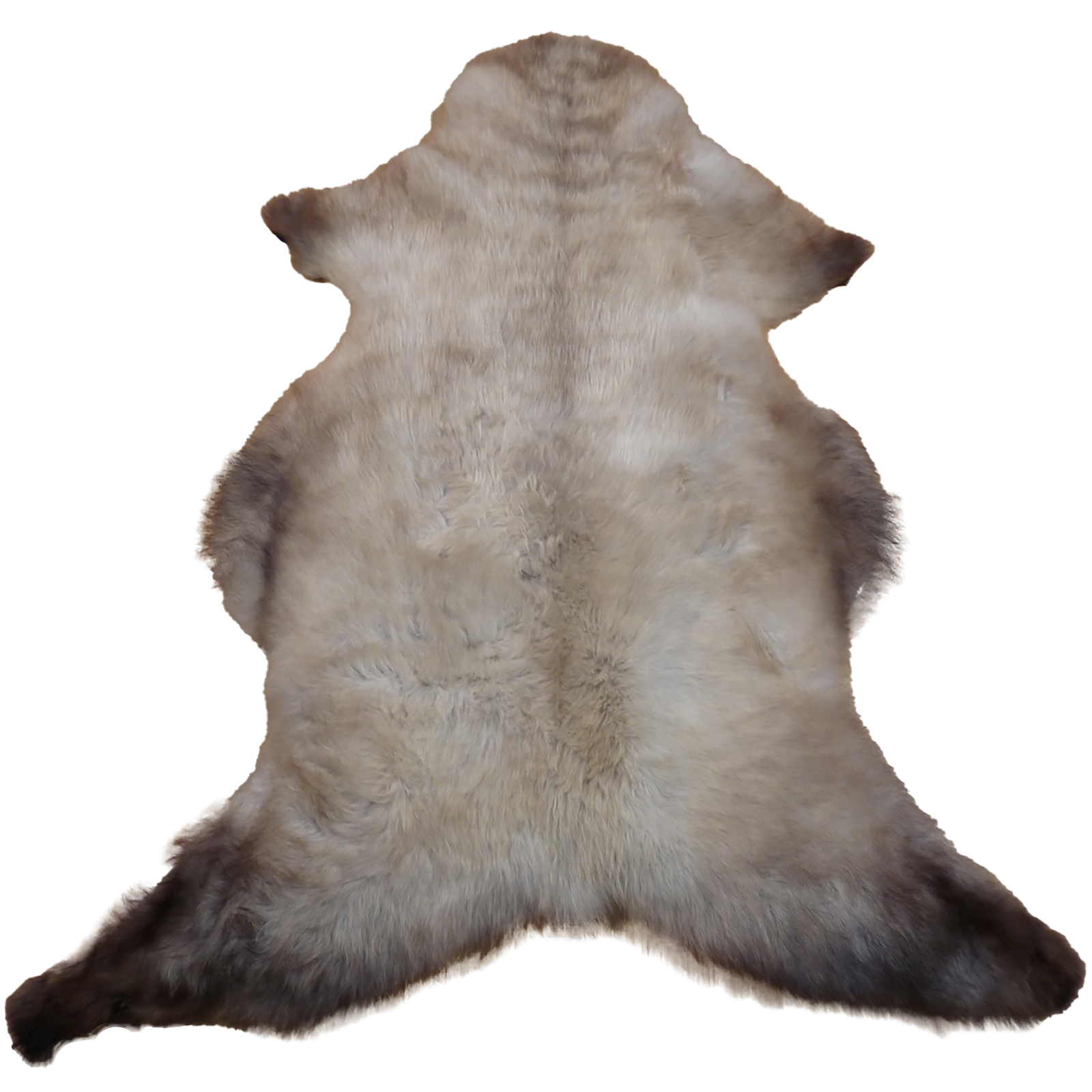 Exklusives Unikat Lammfell beige - braun 110x100cm #11218