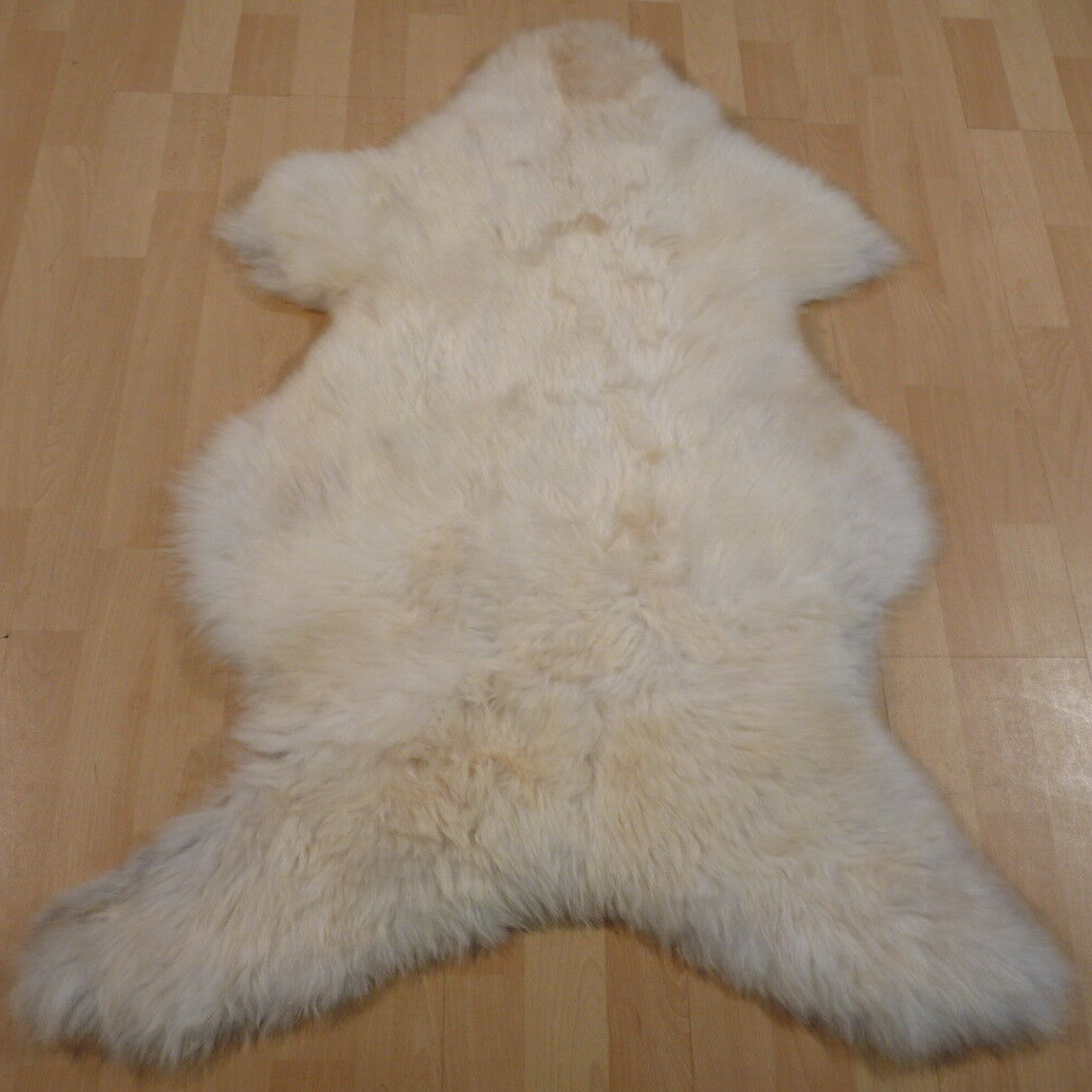 Exklusives Unikat Lammfell weiß - beige 110x80cm #11386