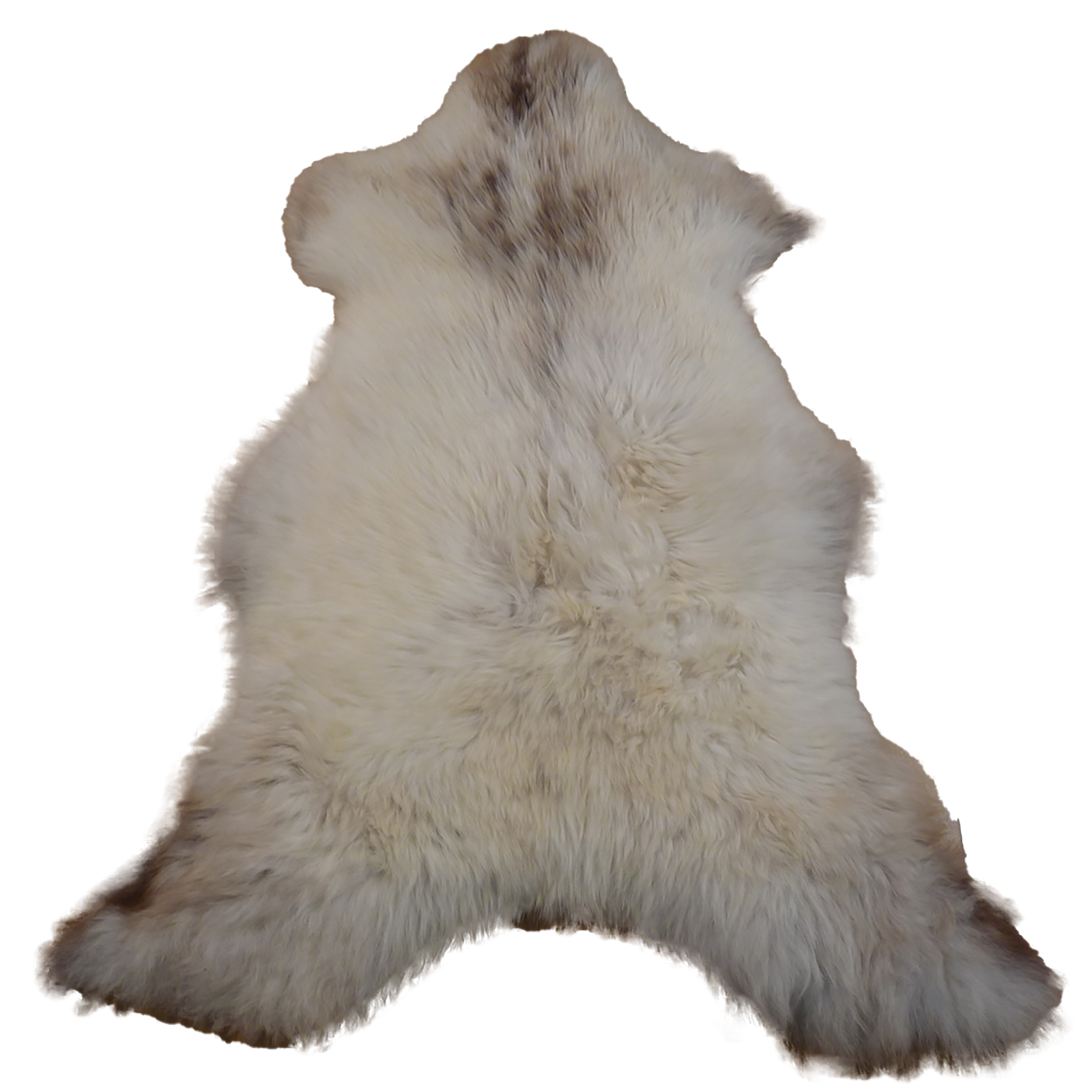 Exklusives Unikat Lammfell weiß - grau - braun 115x85cm #11719