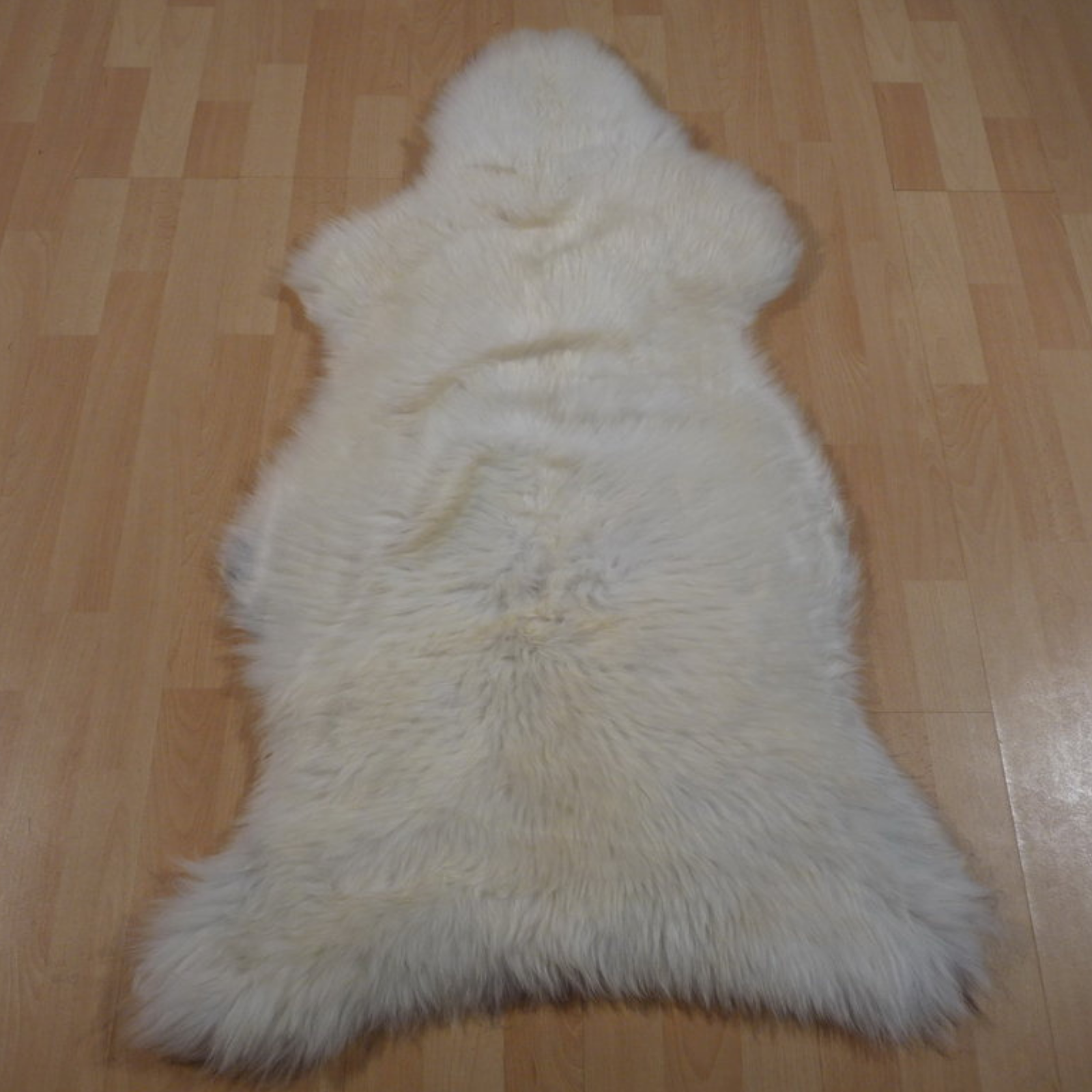 Exklusives Unikat Lammfell weiß - grau 115x70cm #11765