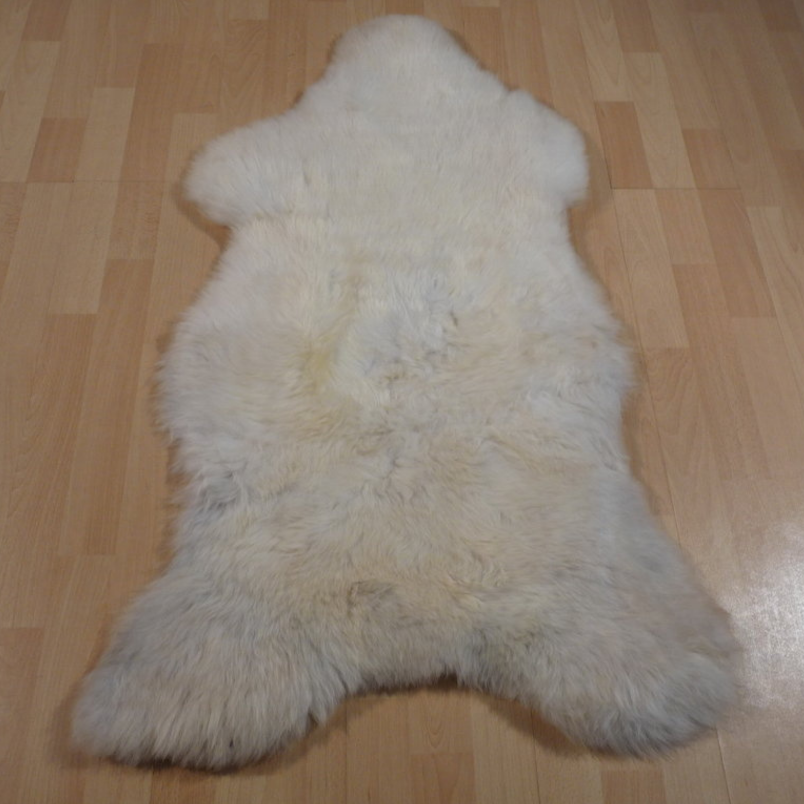 Exklusives Unikat Lammfell weiß - grau 110x70cm #11791