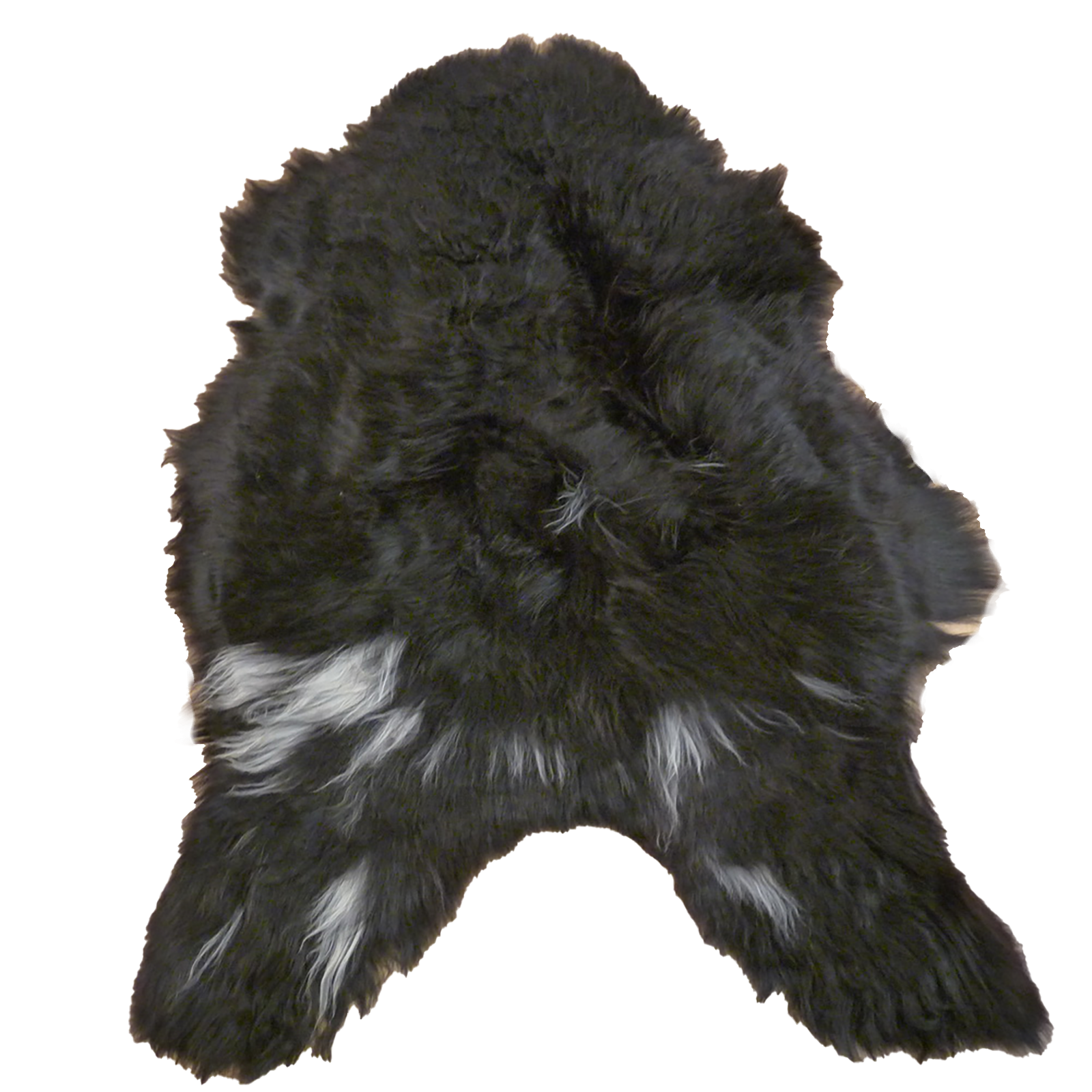 Exklusives Unikat Islandschaffell schwarz -weiß 120x80cm #12352