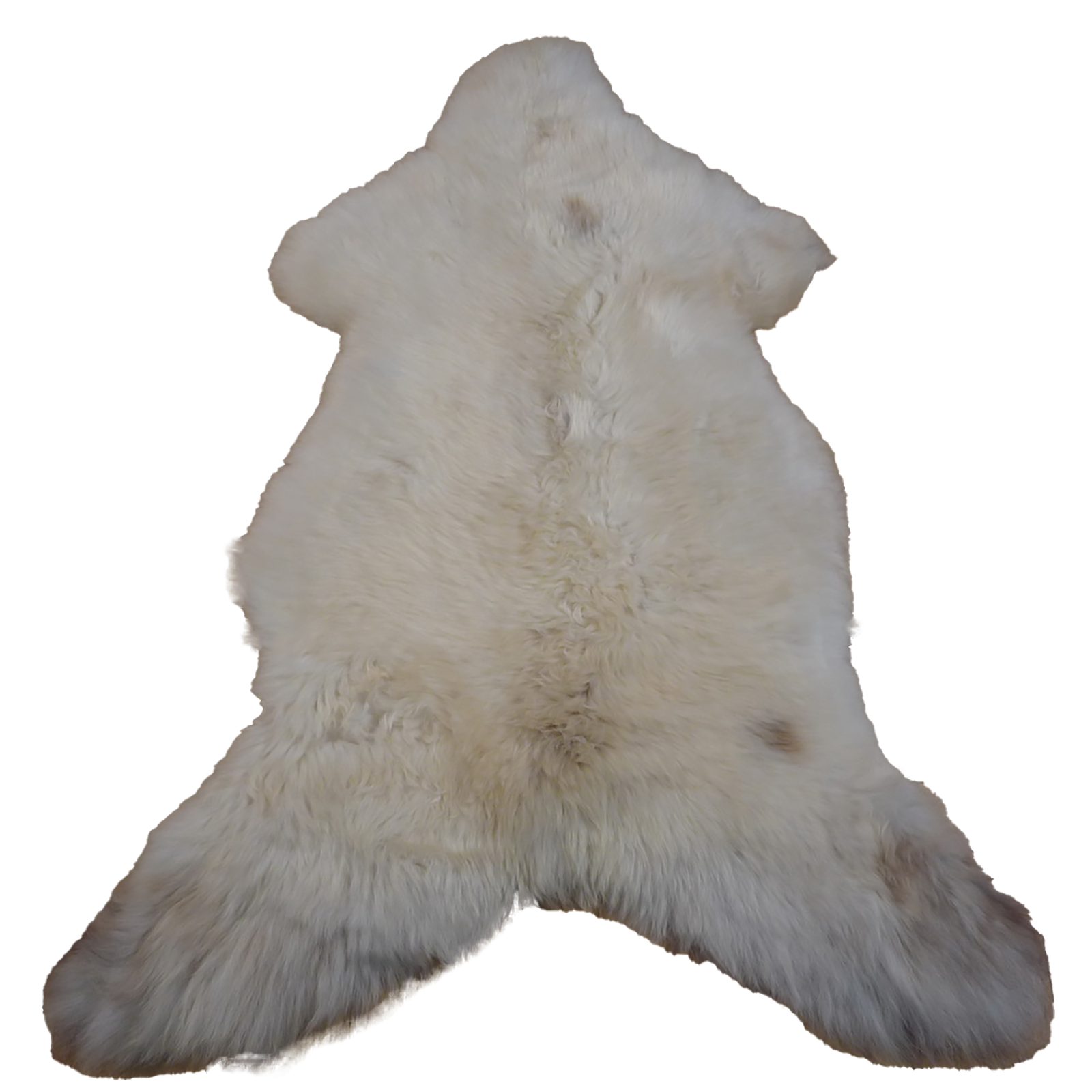 Exklusives Unikat Lammfell weiß - grau - braun 115x85cm #12494