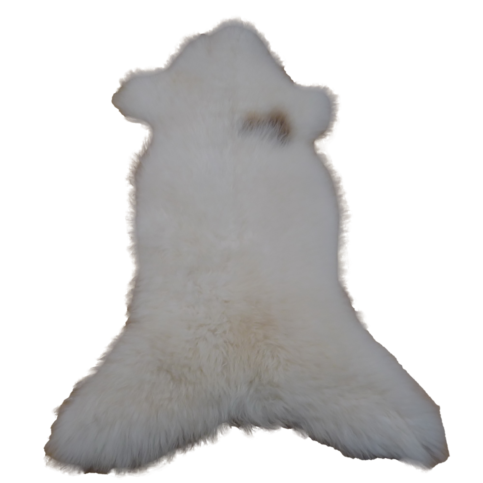 Exklusives Unikat Lammfell weiß - braun 115x75cm #12499