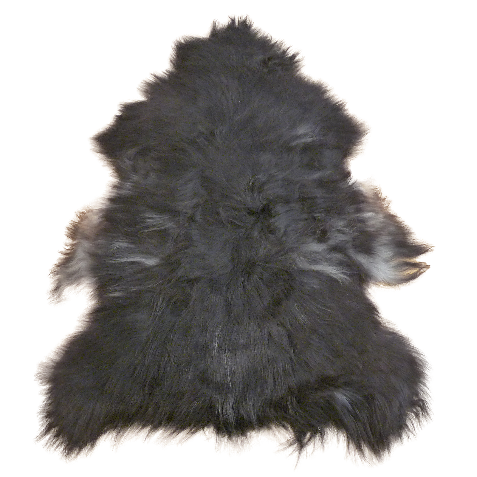 Exklusives Unikat Islandschaffell schwarz - weiß 140x90cm #14907