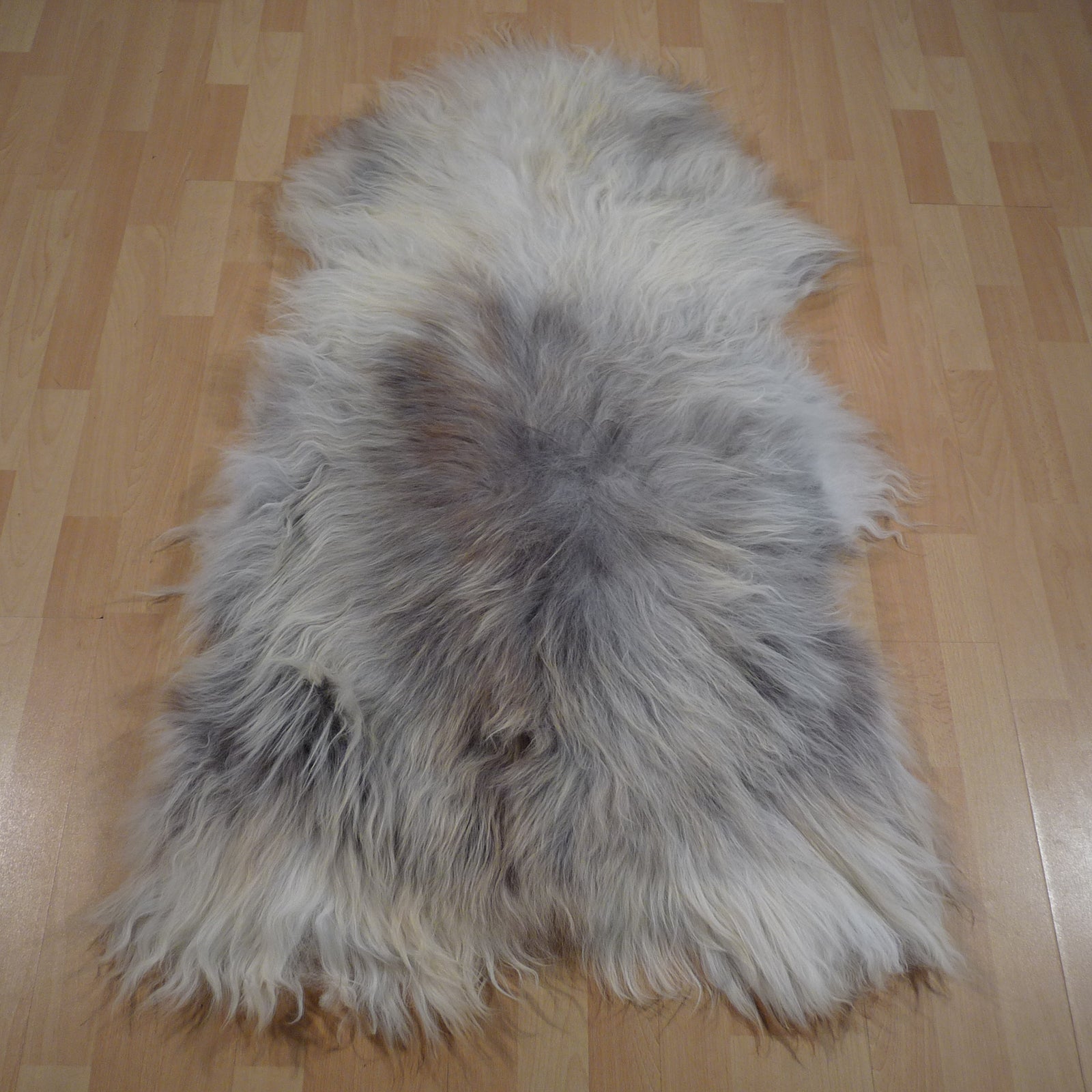 Exklusives Unikat Islandschaffell beige - grau - braun 140x85cm #14968