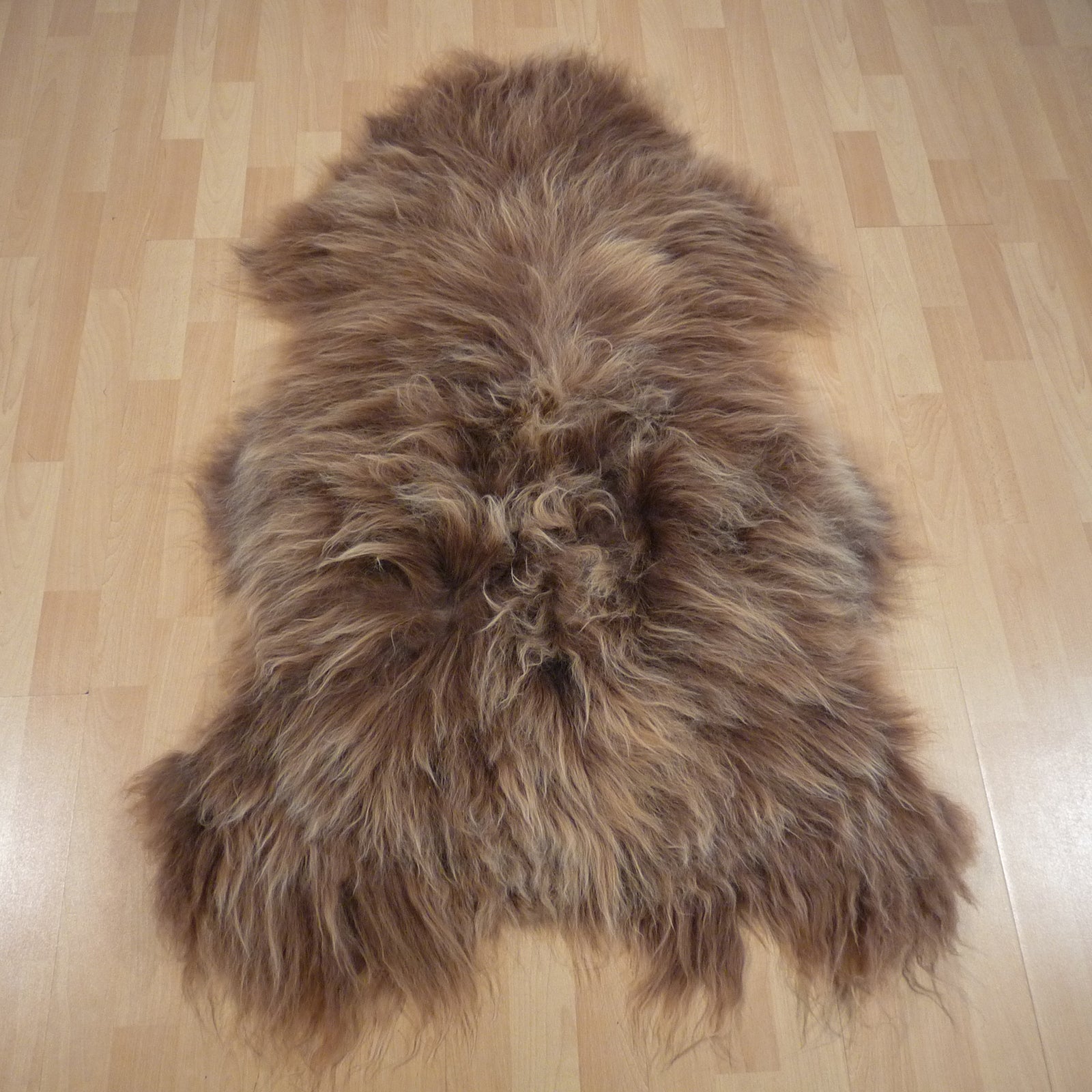 Exklusives Unikat Islandschaffell braun - blond 140x90cm #14972