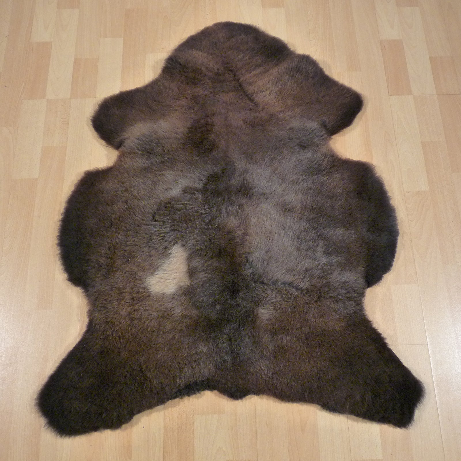 Exklusives Unikat Lammfell braun - hellbraun 105x80cm #14973