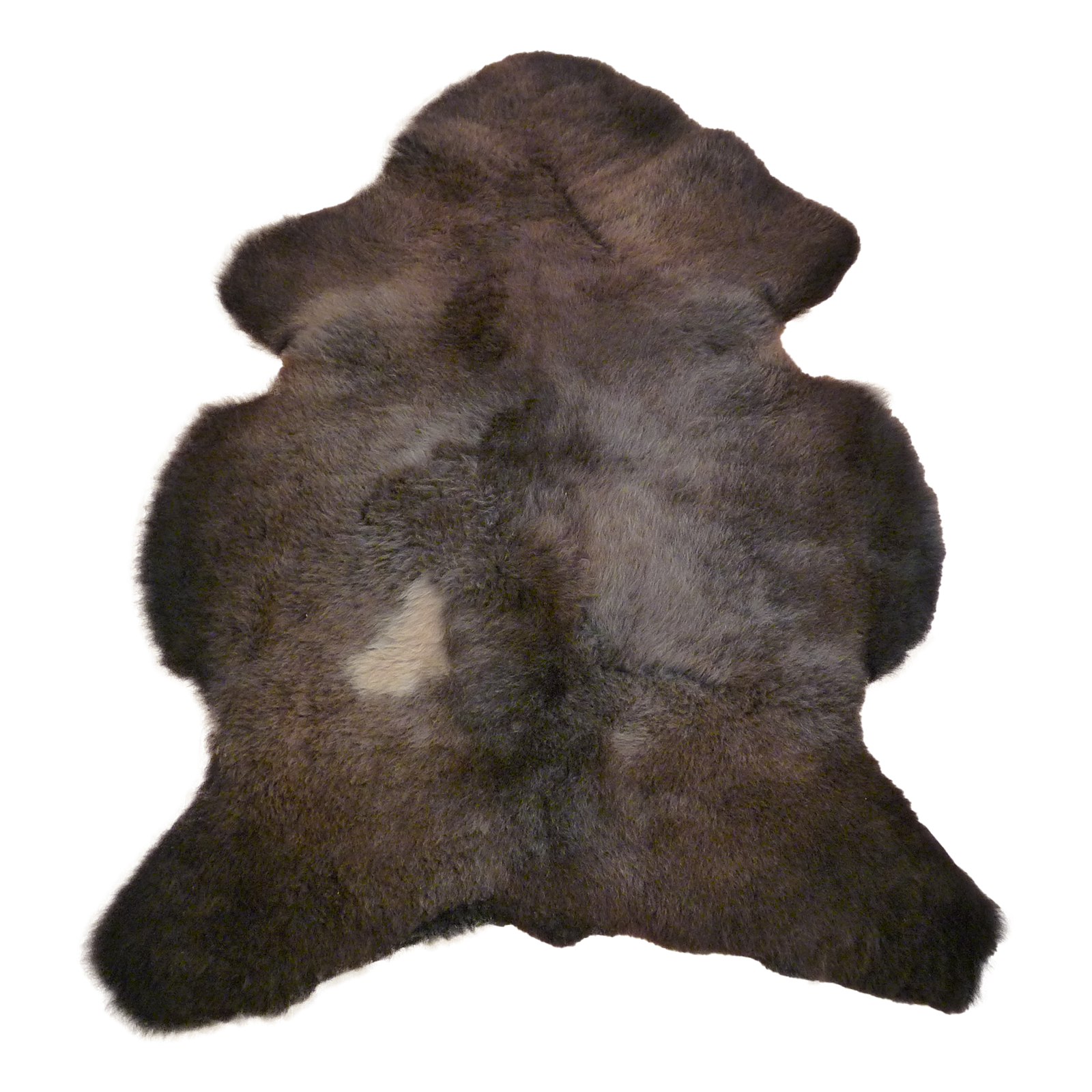 Exklusives Unikat Lammfell braun - hellbraun 105x80cm #14973