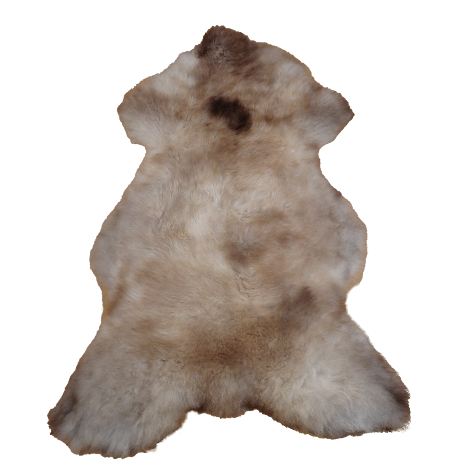 Exklusives Unikat Lammfell braun - beige 115x75cm #14975