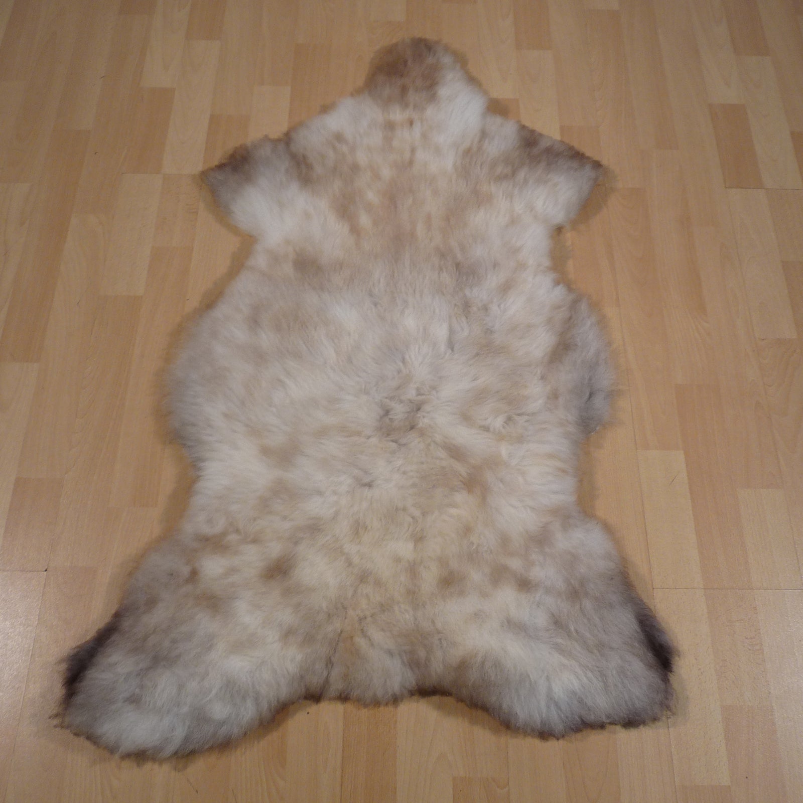 Exklusives Unikat Lammfell braun - beige 115x70cm #14976