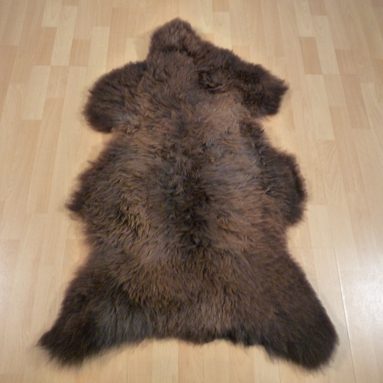 Exklusives Unikat Schaffell braun - hellbraun 120x75cm #14977