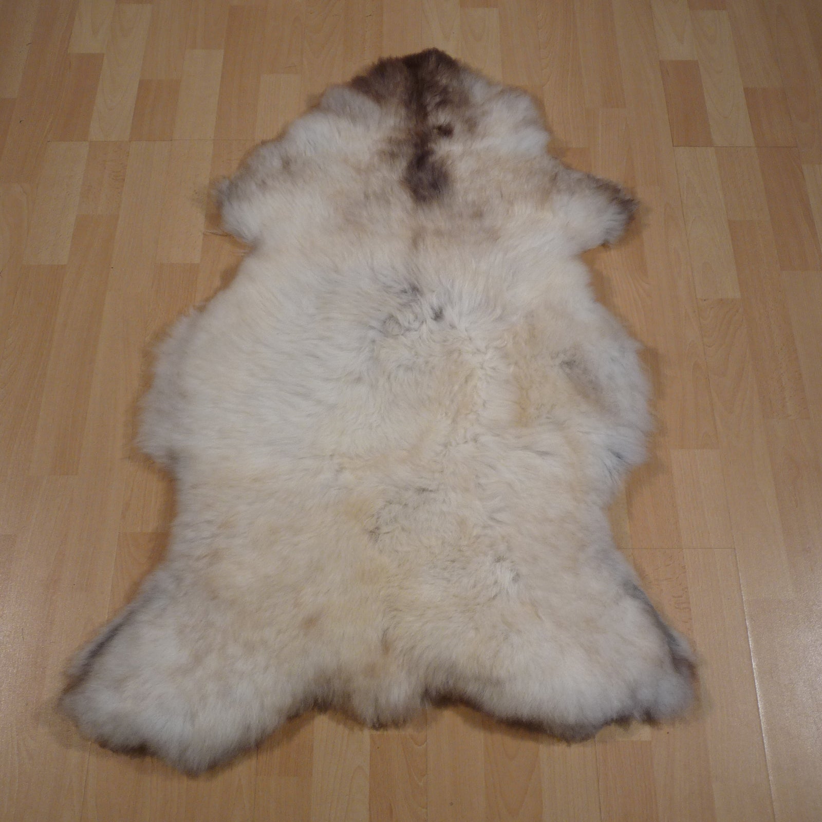 Exklusives Unikat Lammfell braun - beige 110x70cm #14979