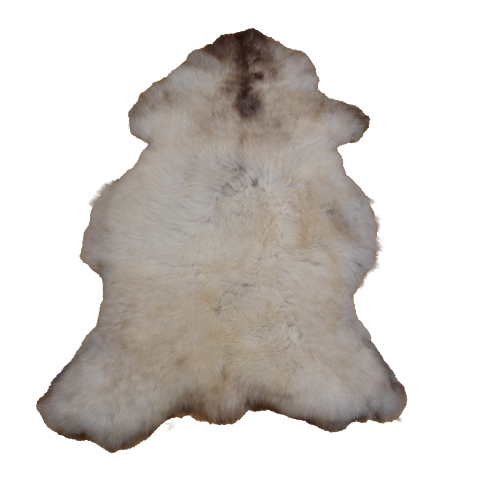 Exklusives Unikat Lammfell braun - beige 110x70cm #14979