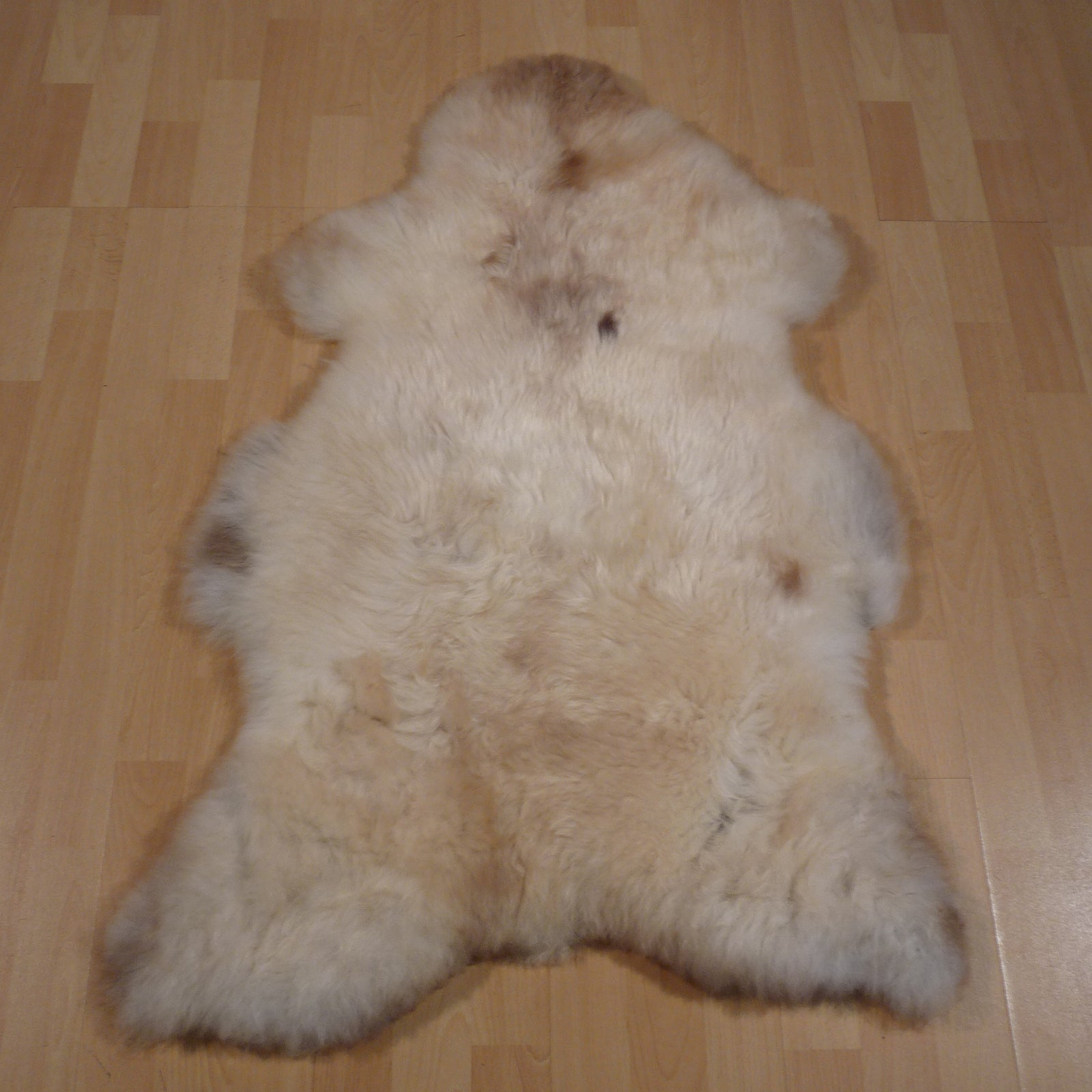 Exklusives Unikat Lammfell braun - beige 110x70cm #14989