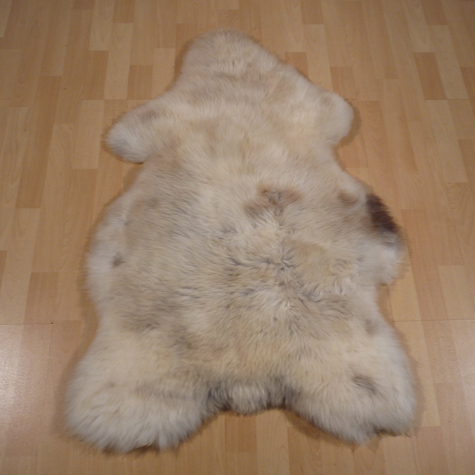 Exklusives Unikat Lammfell beige - braun 115x75cm #15058