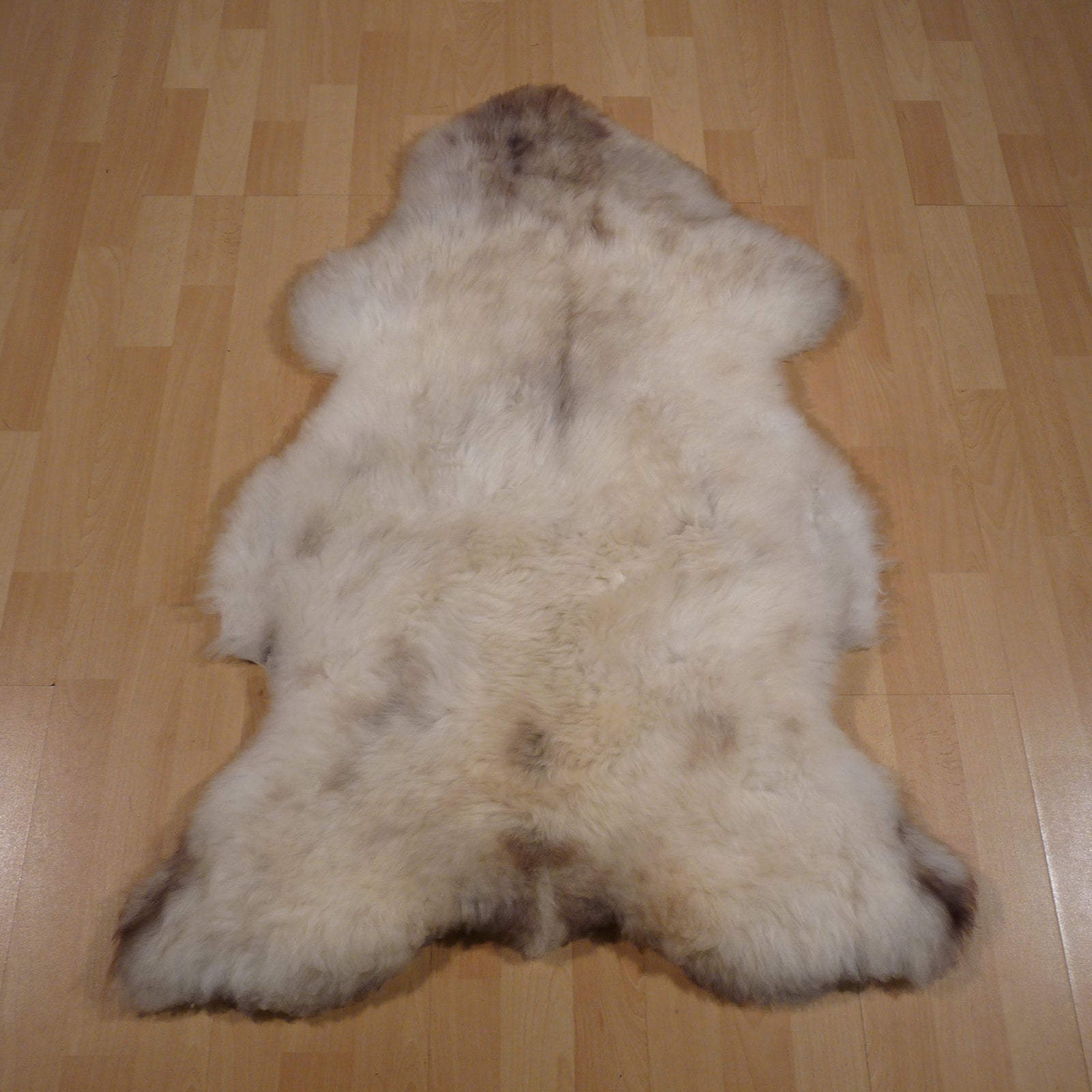 Exklusives Unikat Lammfell beige - braun 110x75cm #15065