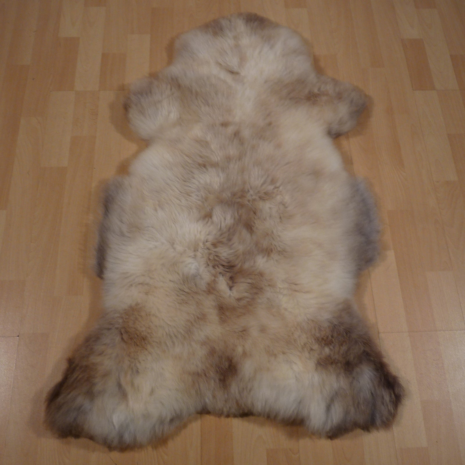 Exklusives Unikat Lammfell beige - braun 110x70cm #15072