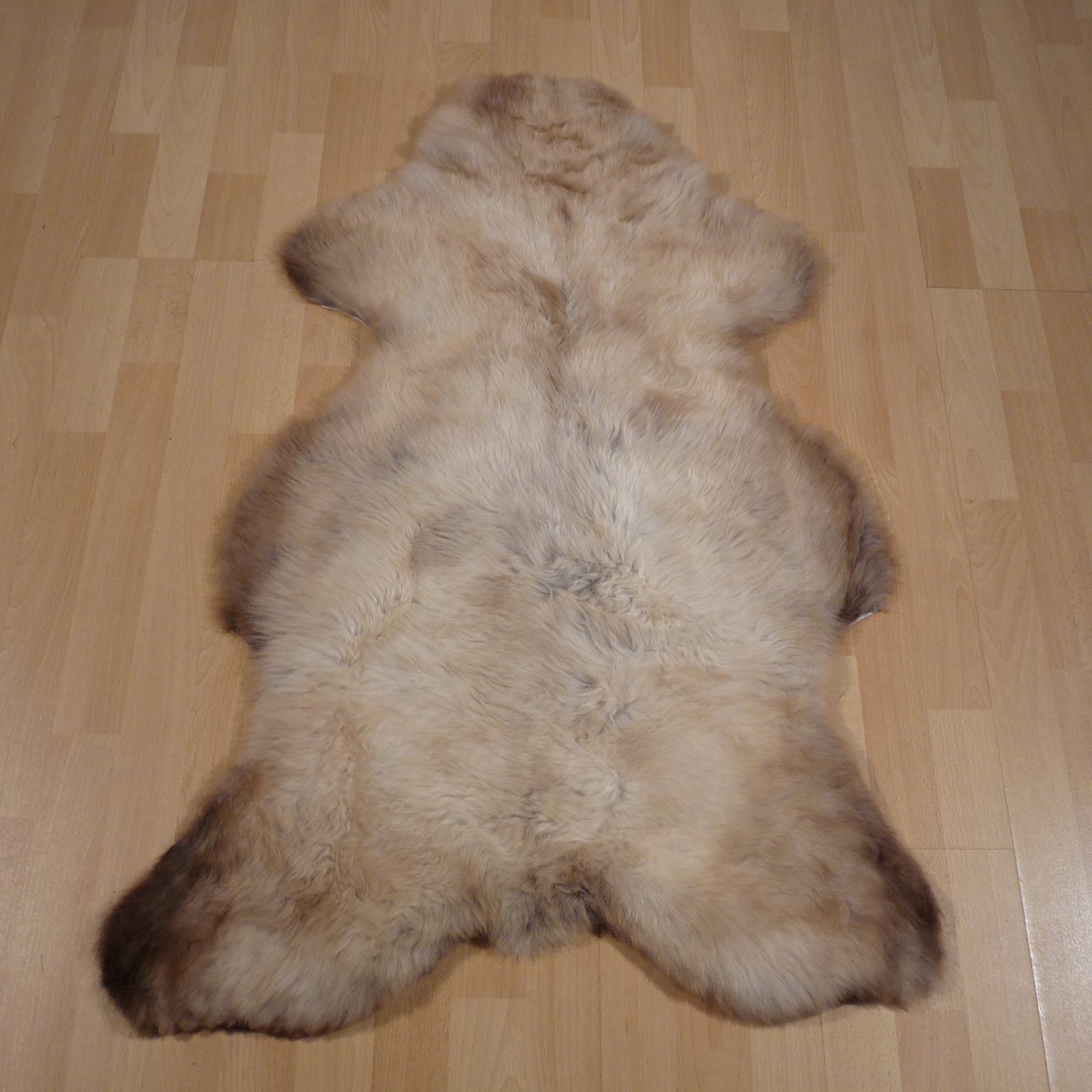 Exklusives Unikat Lammfell beige - braun 110x70cm #15112