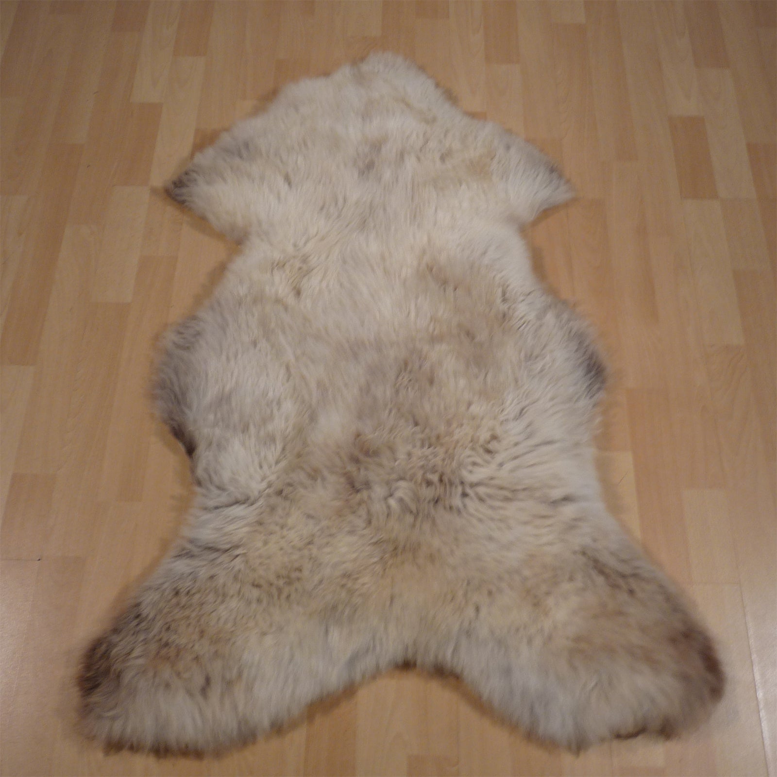Exklusives Unikat Lammfell beige - braun 115x75cm #15172