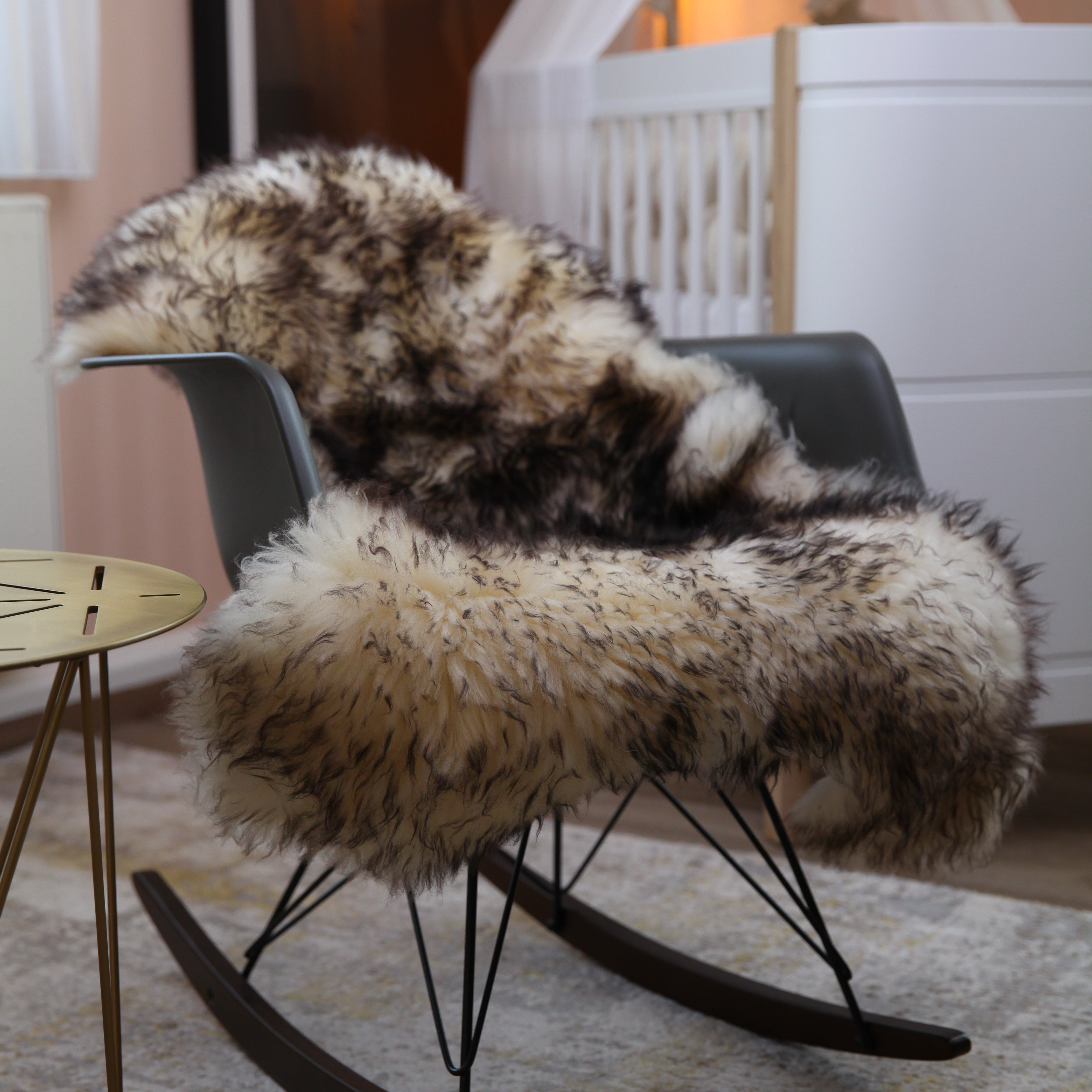 MEIWITT® Lammfell, Schaffell weiss - taupe